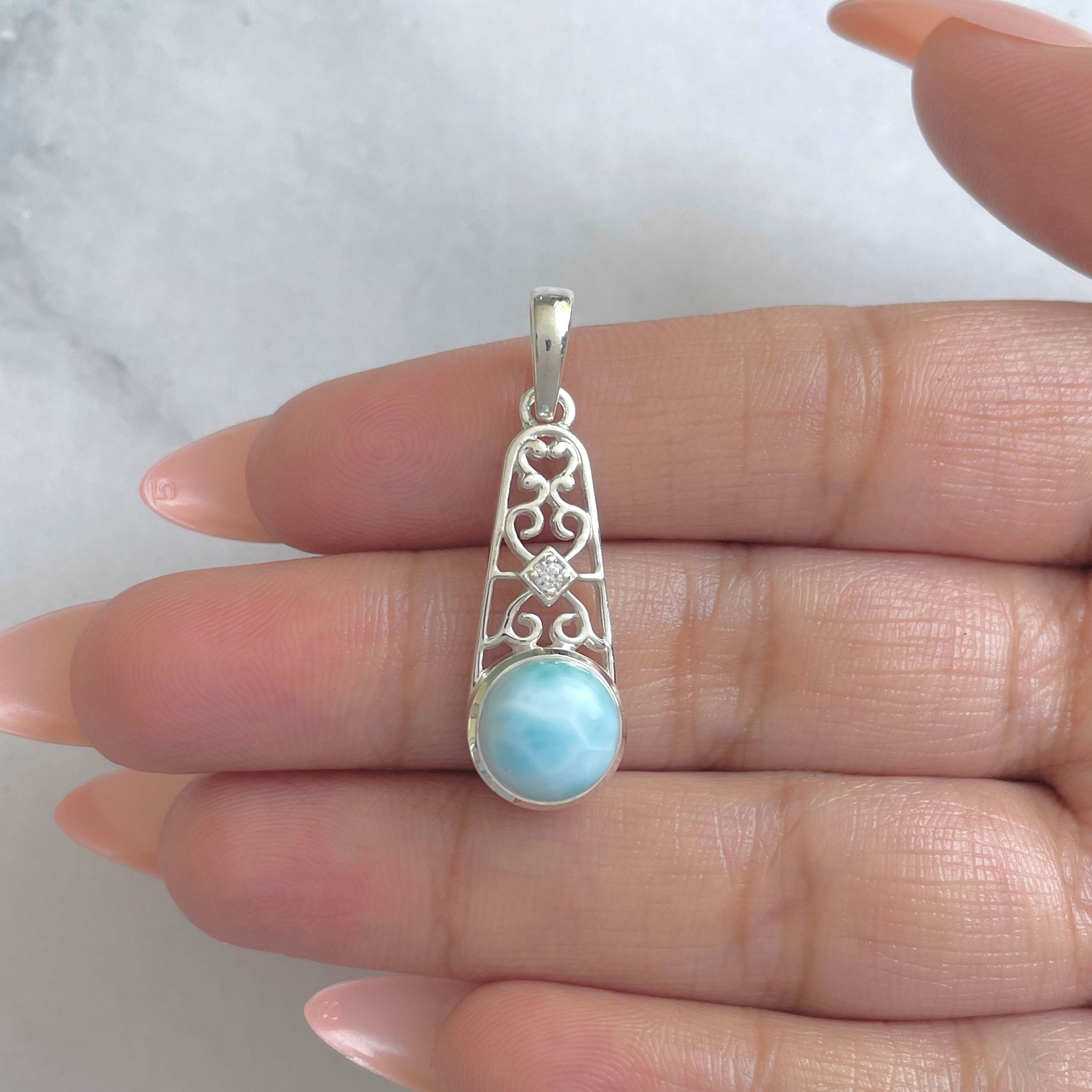 Larimar Pendant-(LAR-RDP-323.)