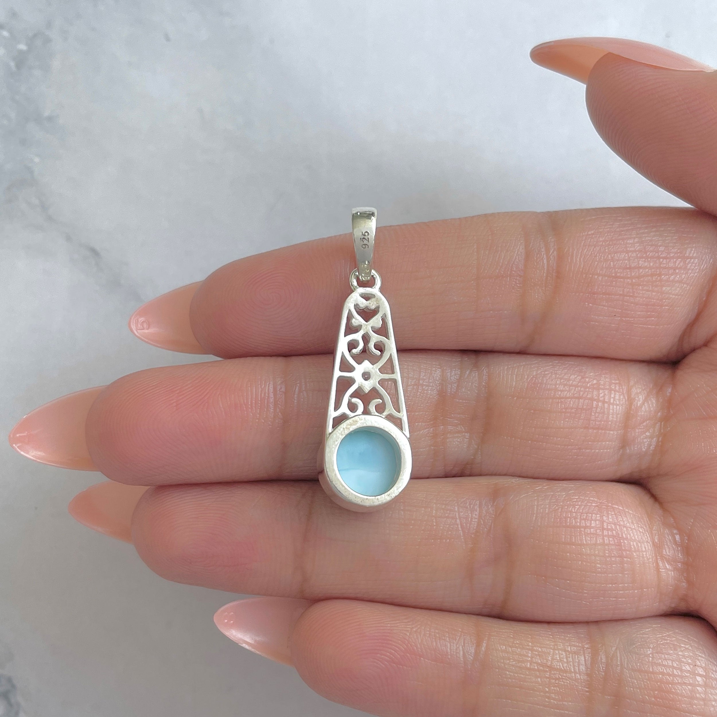 Larimar Pendant-(LAR-RDP-323.)