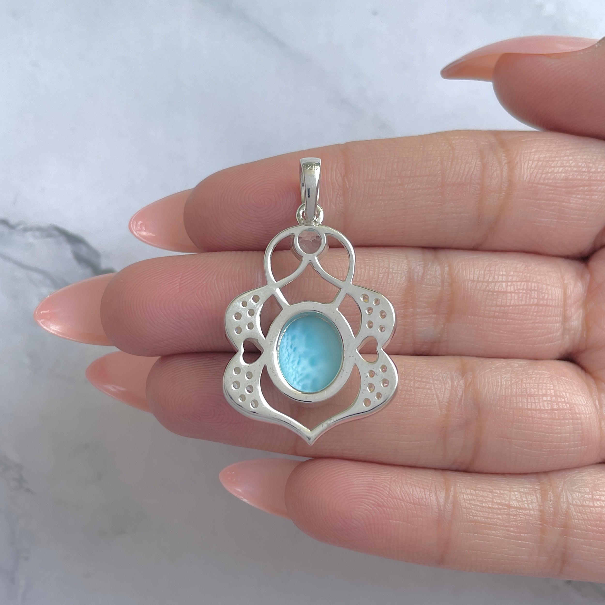 Larimar Pendant-(LAR-RDP-328.)