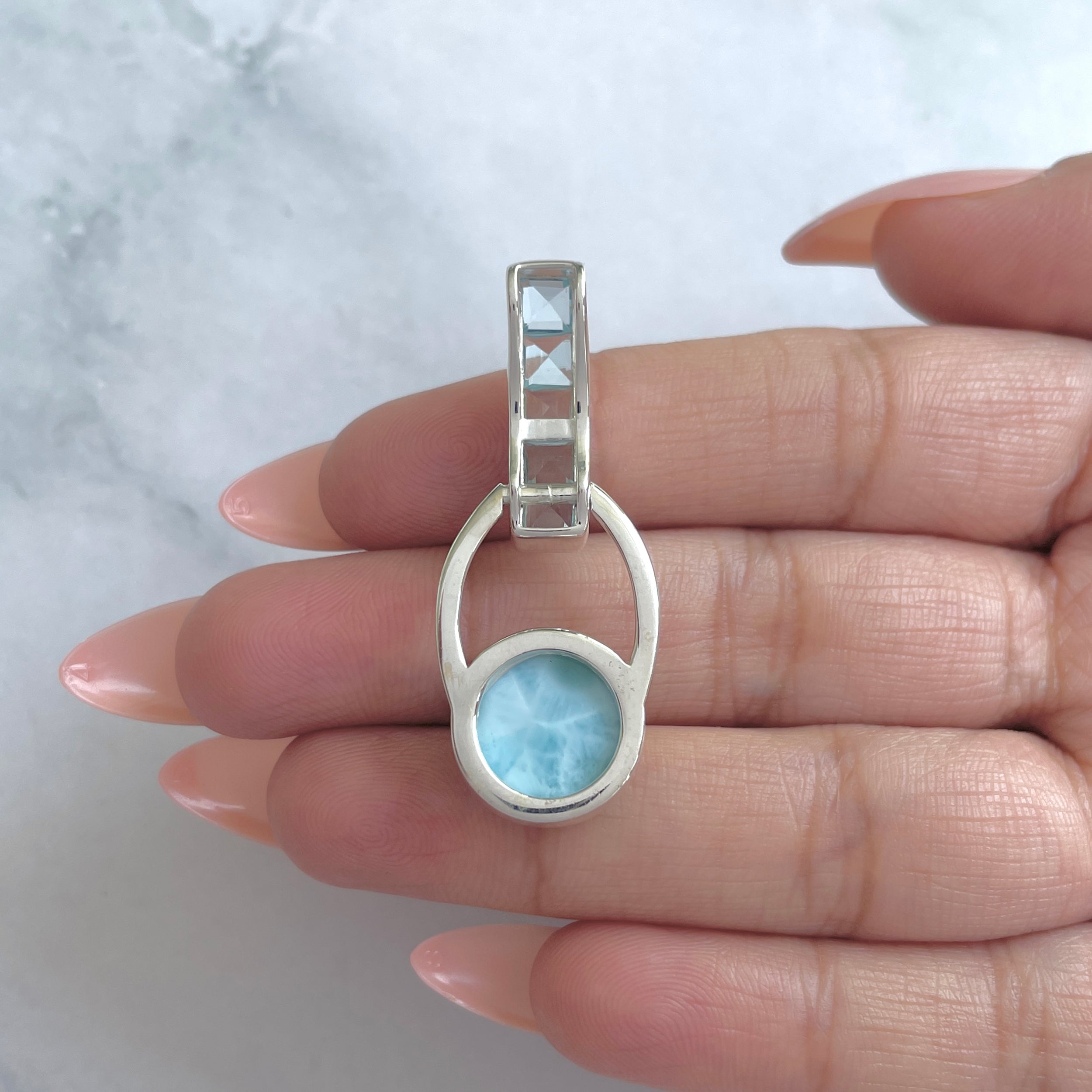 Larimar Pendant-(LAR-RDP-46.)