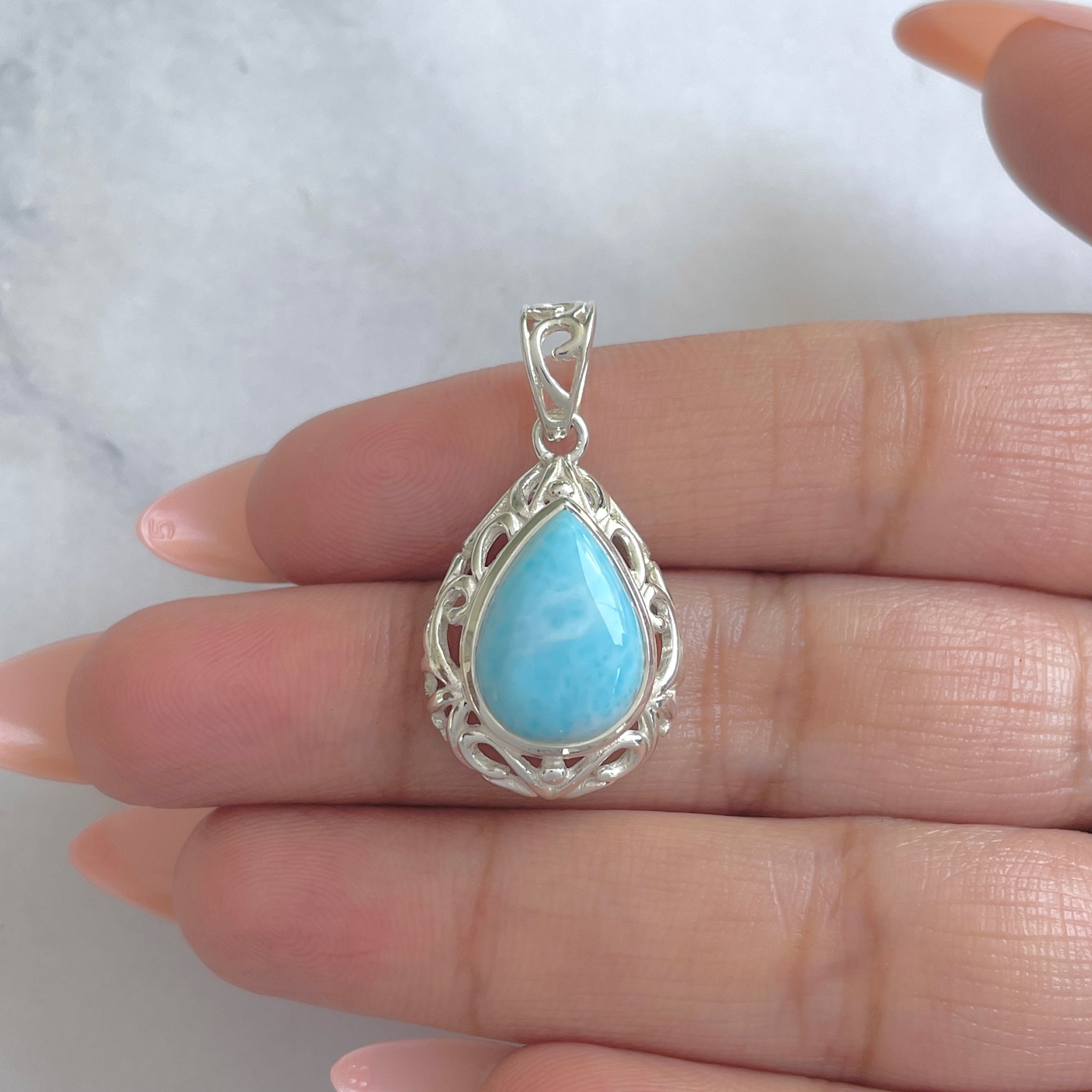 Larimar Pendant-(LAR-RDP-49.)