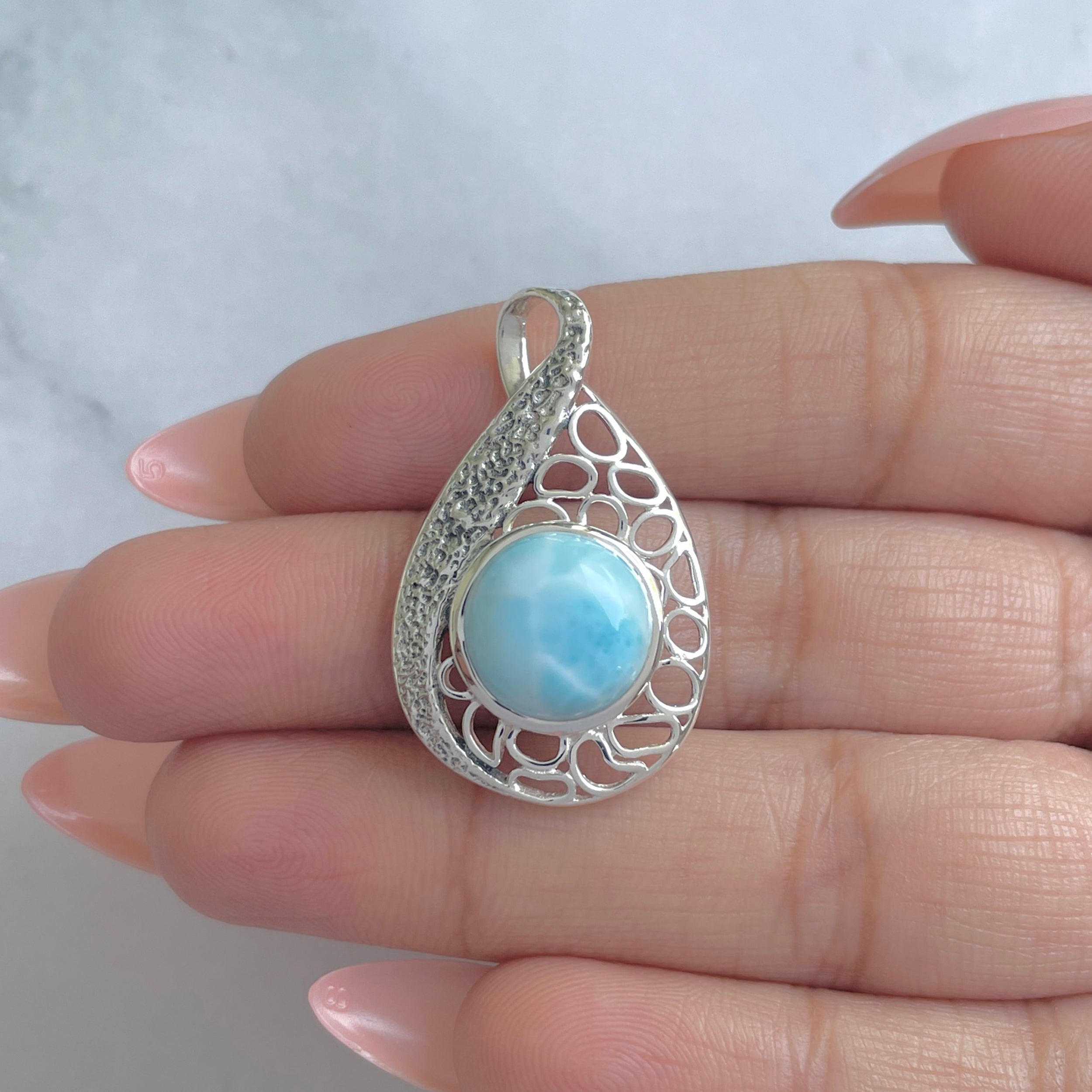 Larimar Pendant-(LAR-RDP-51.)