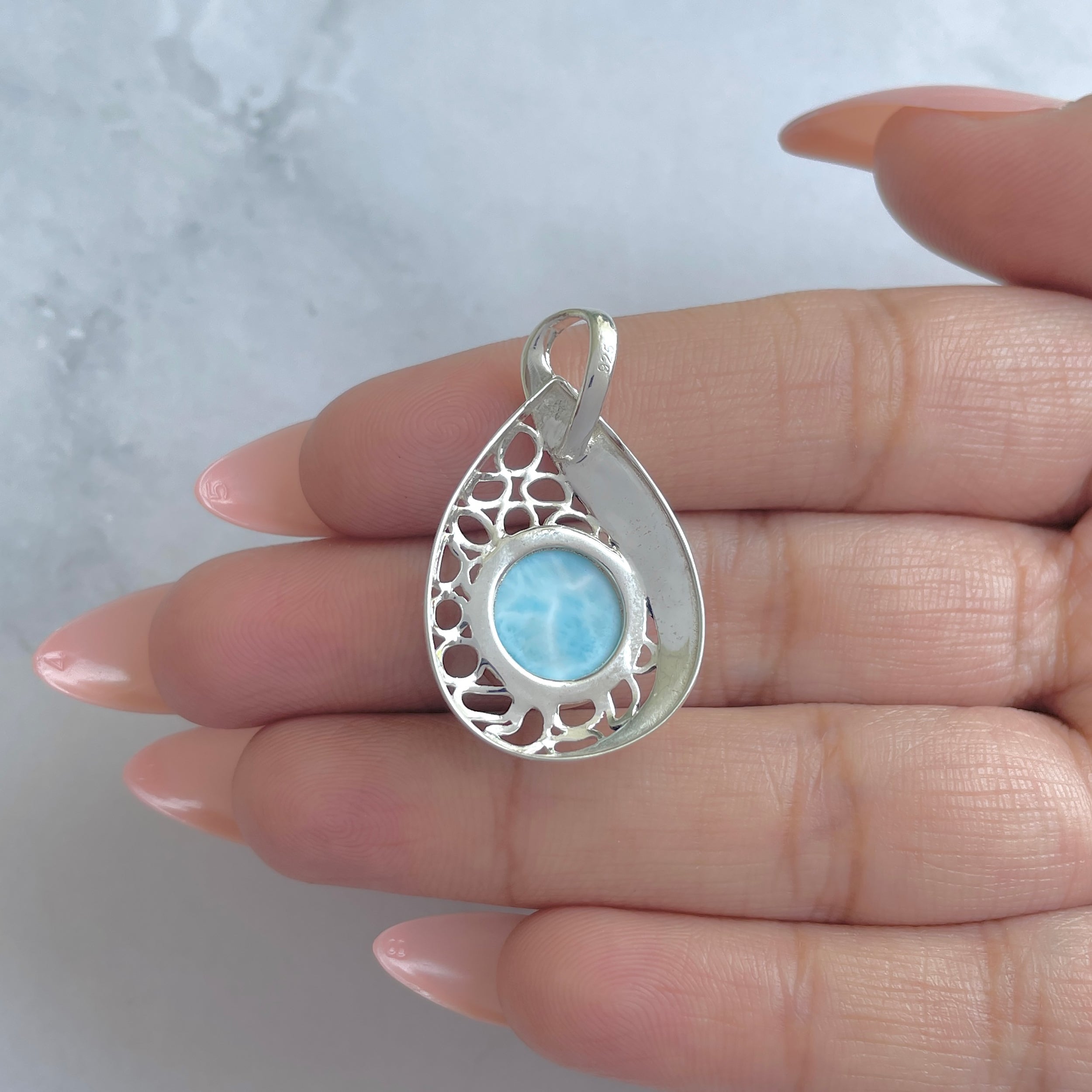 Larimar Pendant-(LAR-RDP-51.)