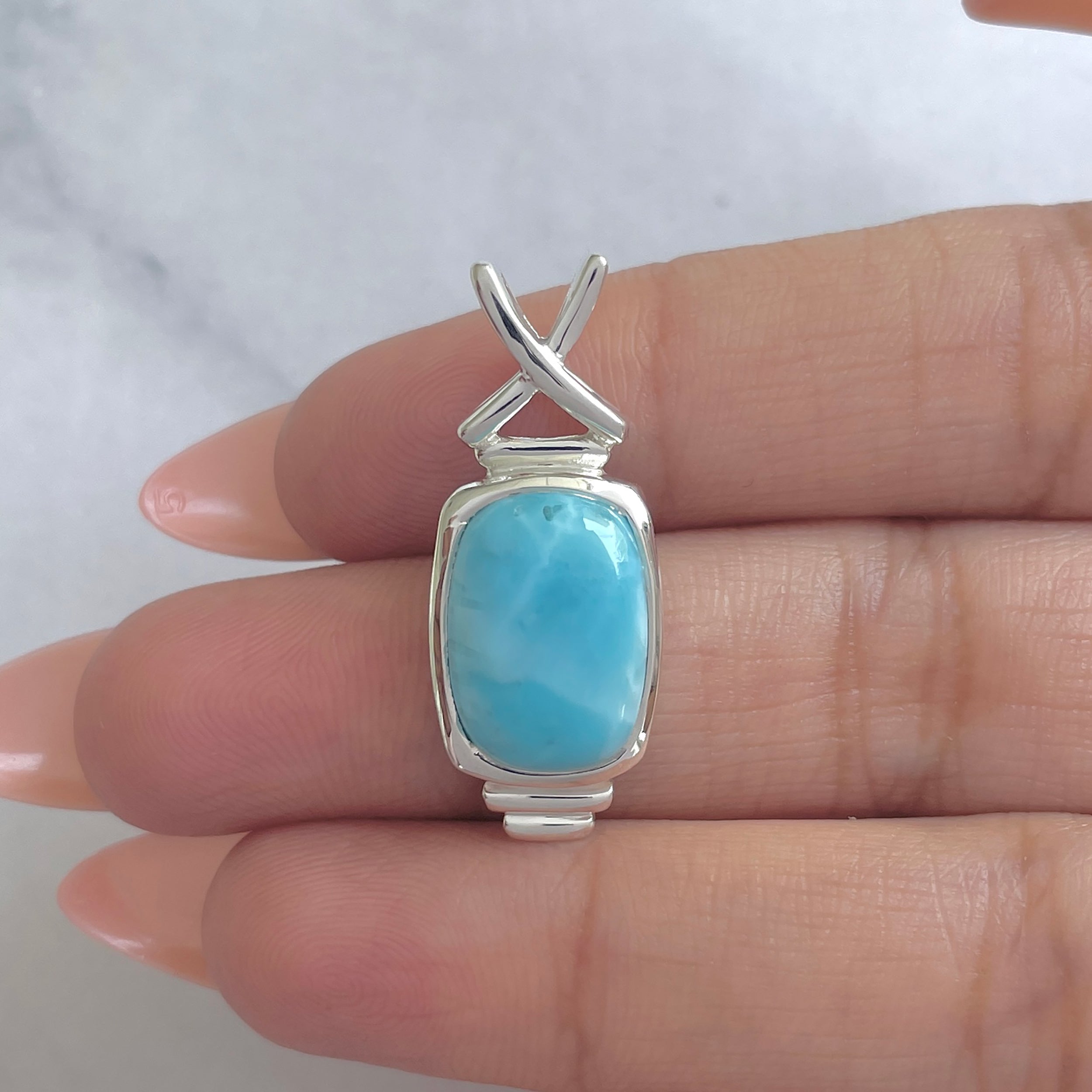 Larimar Pendant-(LAR-RDP-53.)