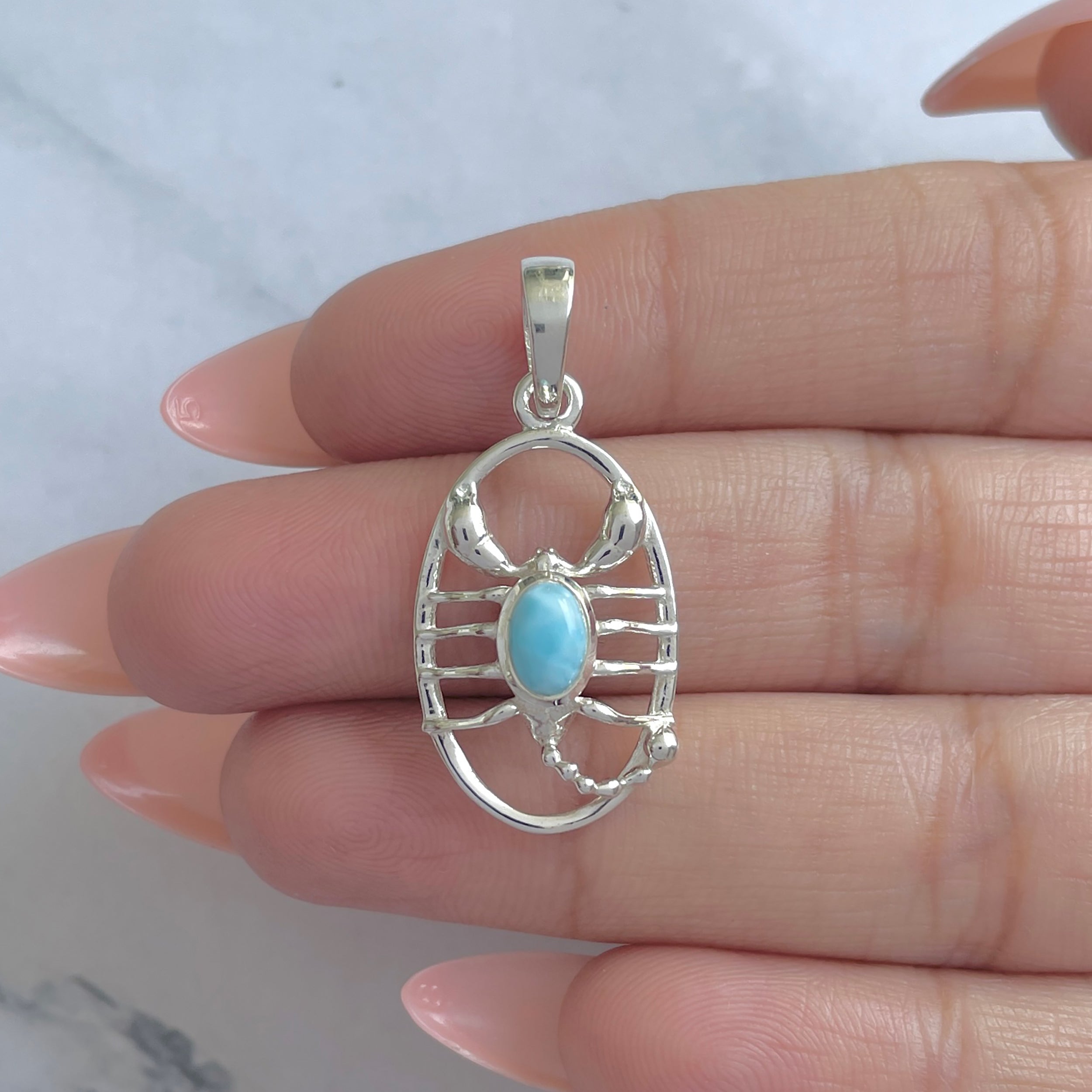 Larimar Pendant-(LAR-RDP-54.)