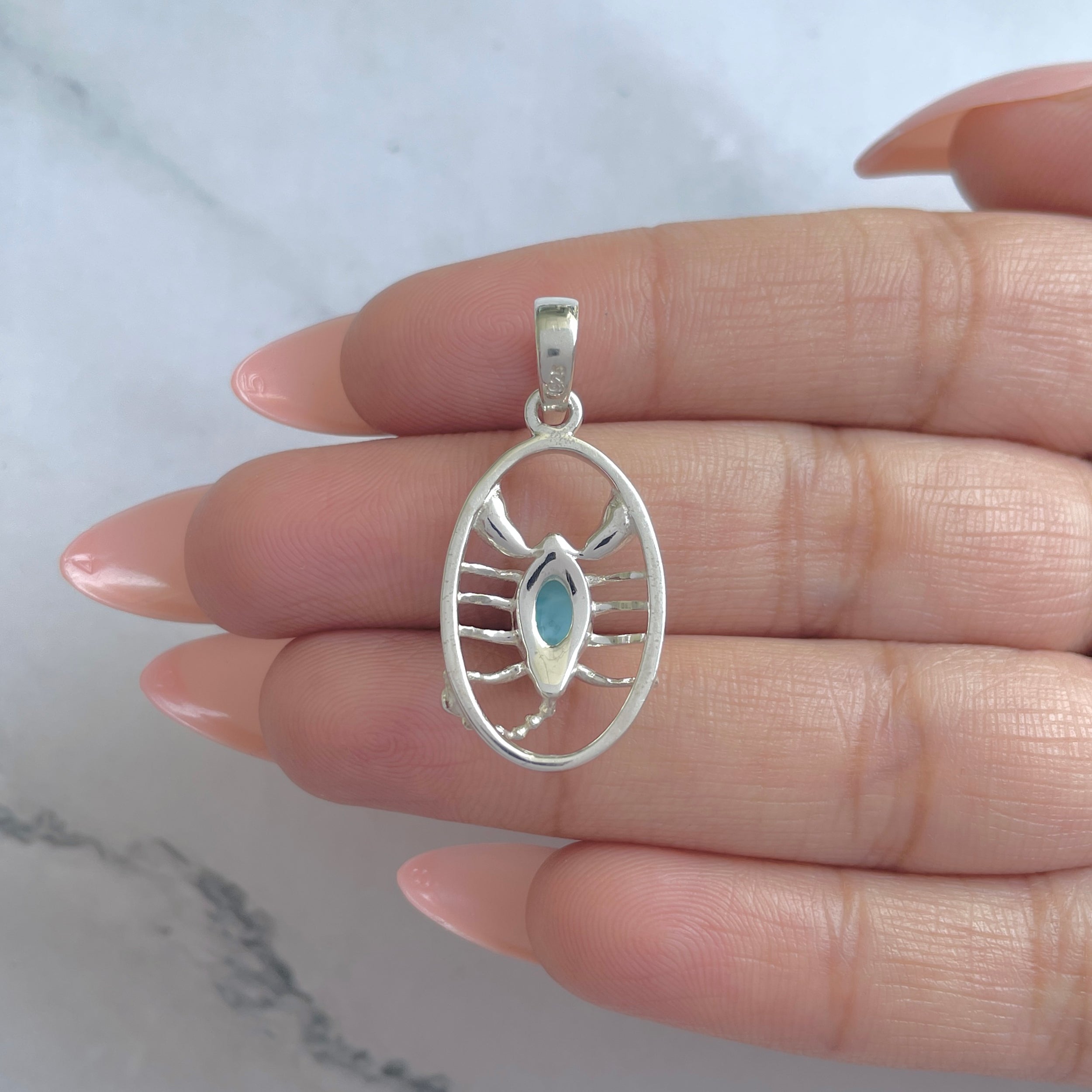 Larimar Pendant-(LAR-RDP-54.)