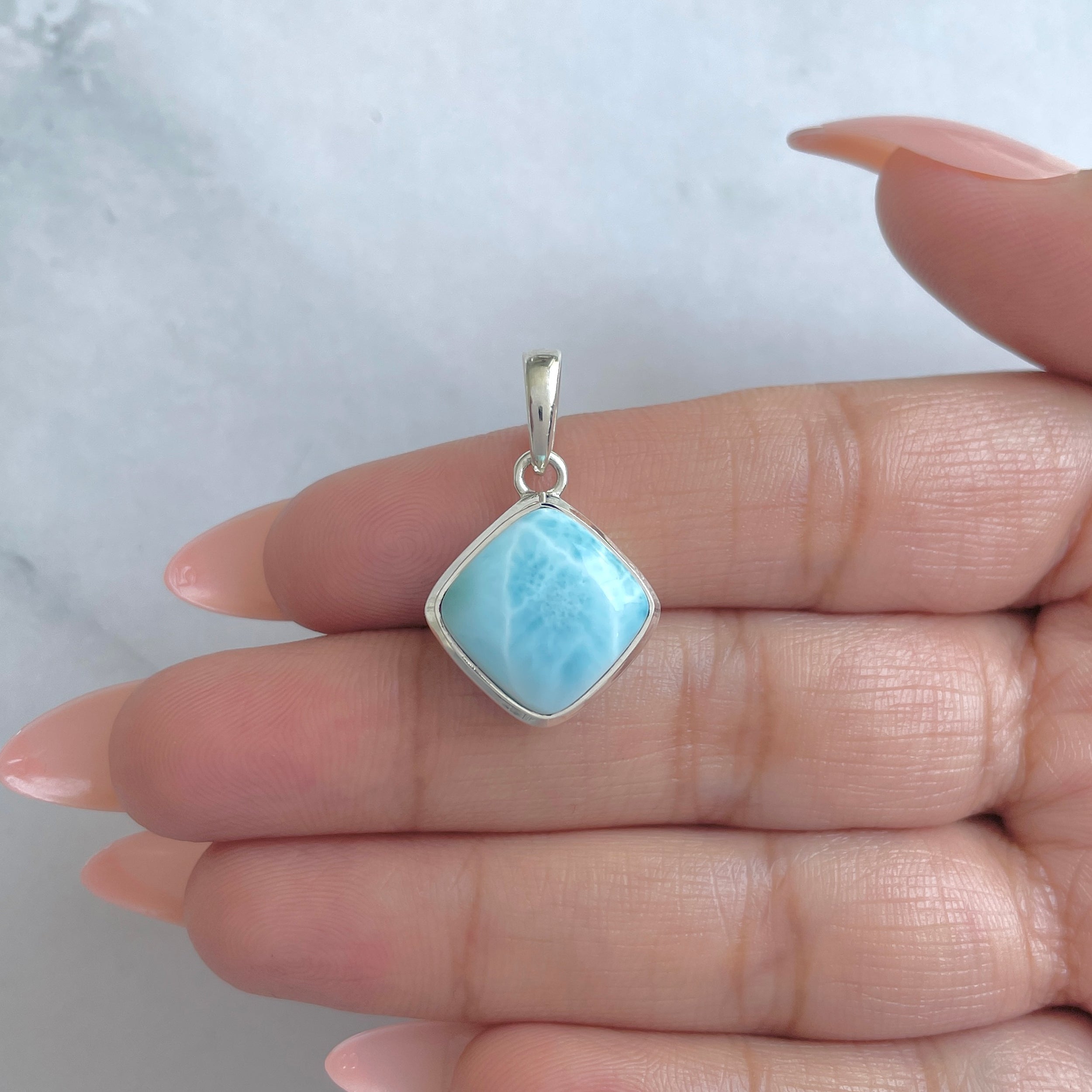 Larimar Pendant-(LAR-CU-12X12.)