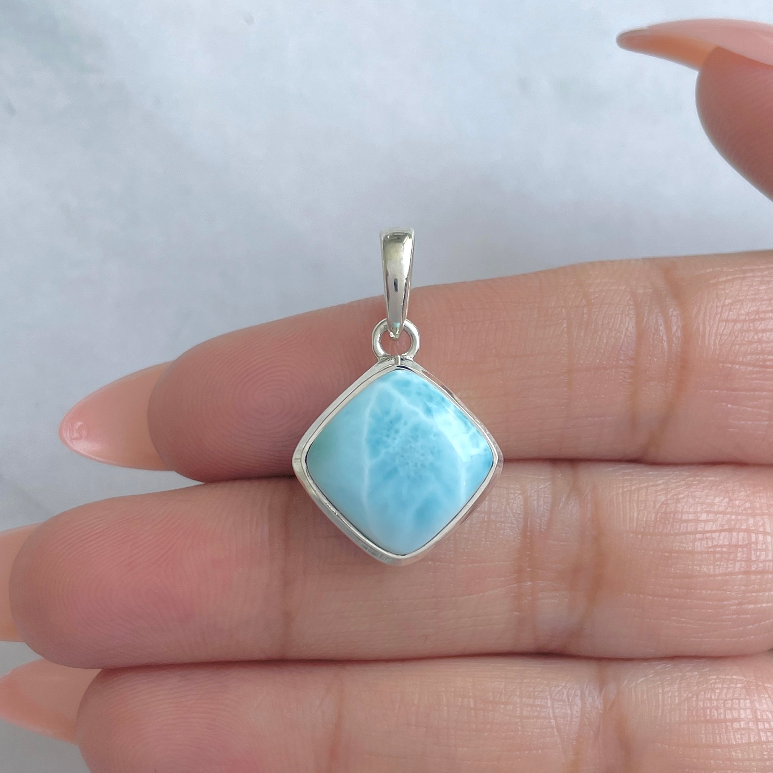 Larimar Pendant-(LAR-CU-12X12.)