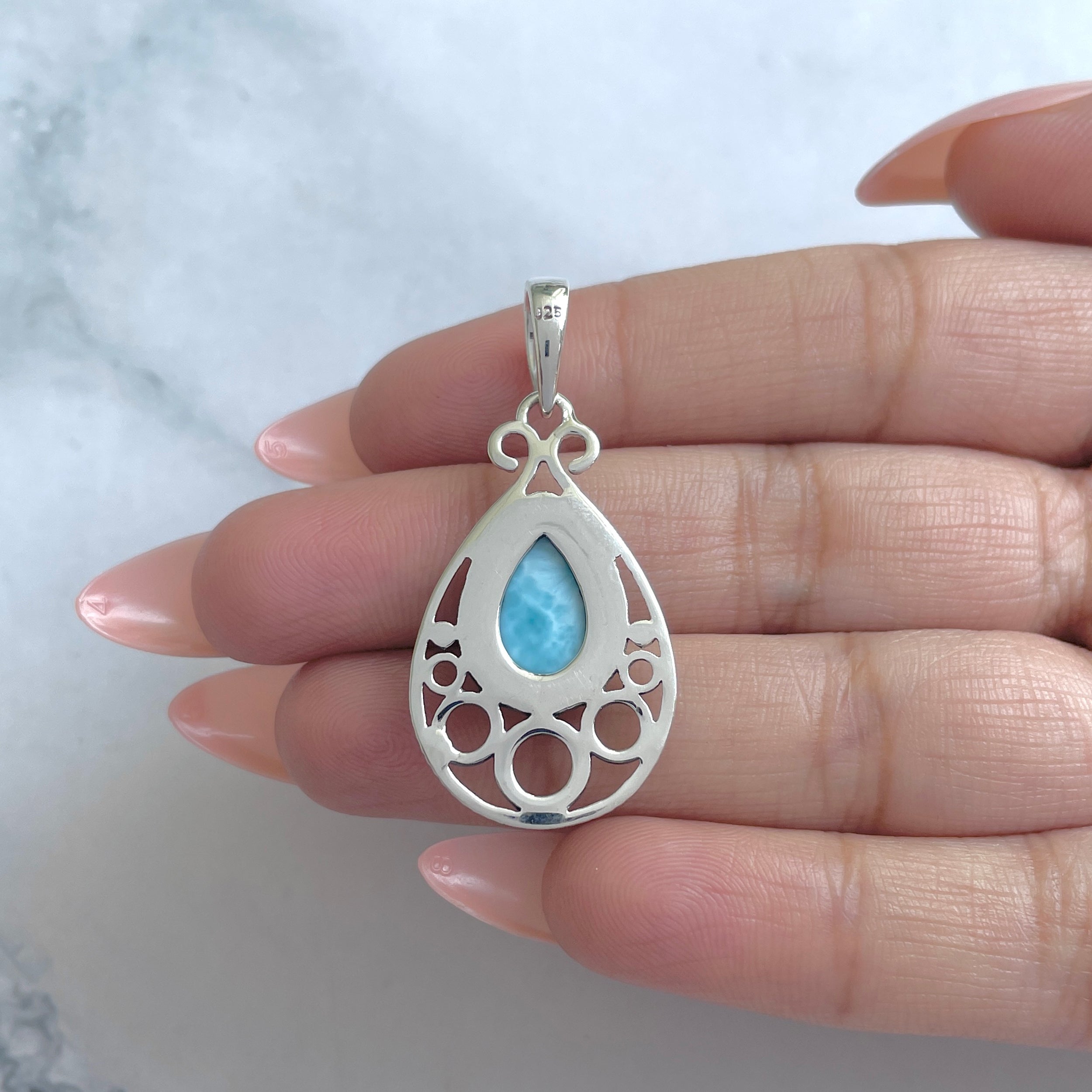 Larimar Pendant-(LAR-RDP-77.)