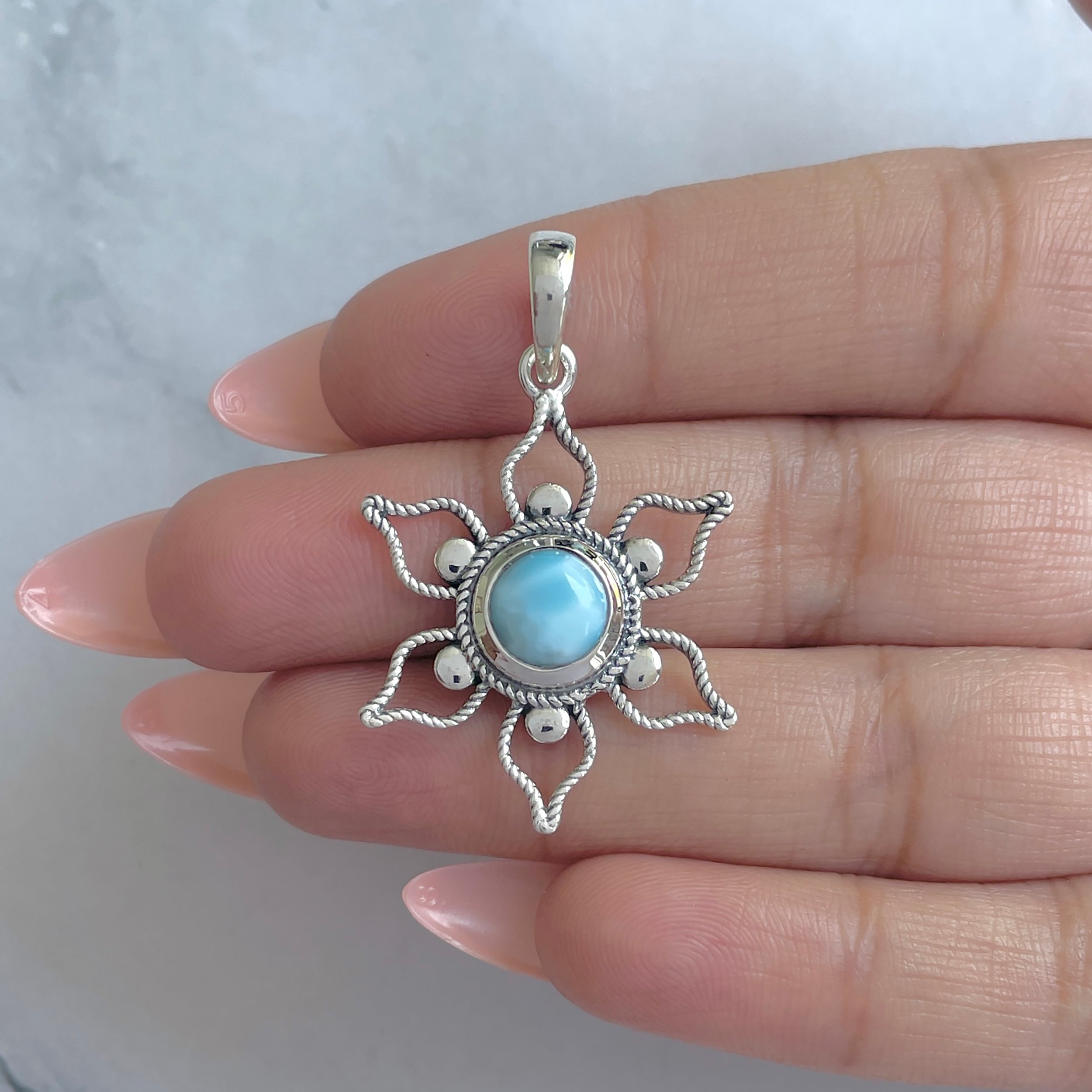 Larimar Pendant-(LAR-RDP-78.)