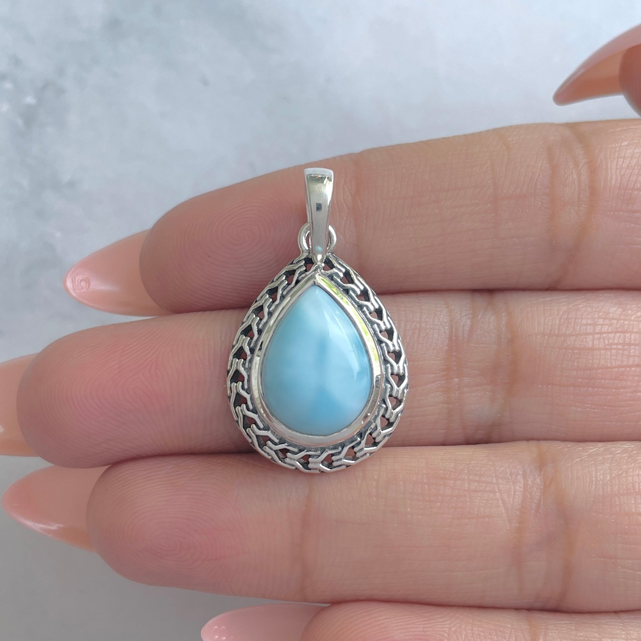 Larimar Pendant (LAR-RDP-87.)