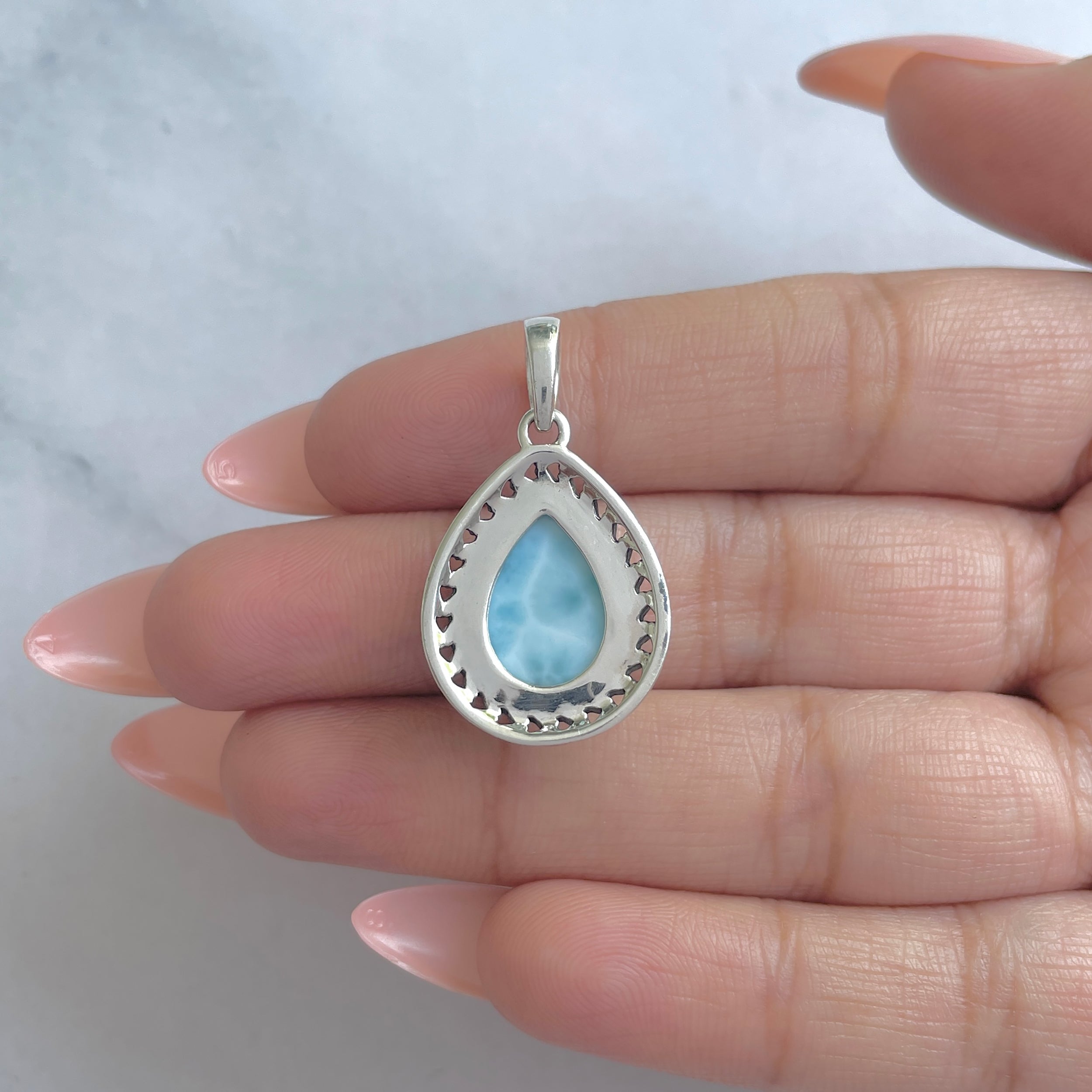 Larimar Pendant (LAR-RDP-87.)