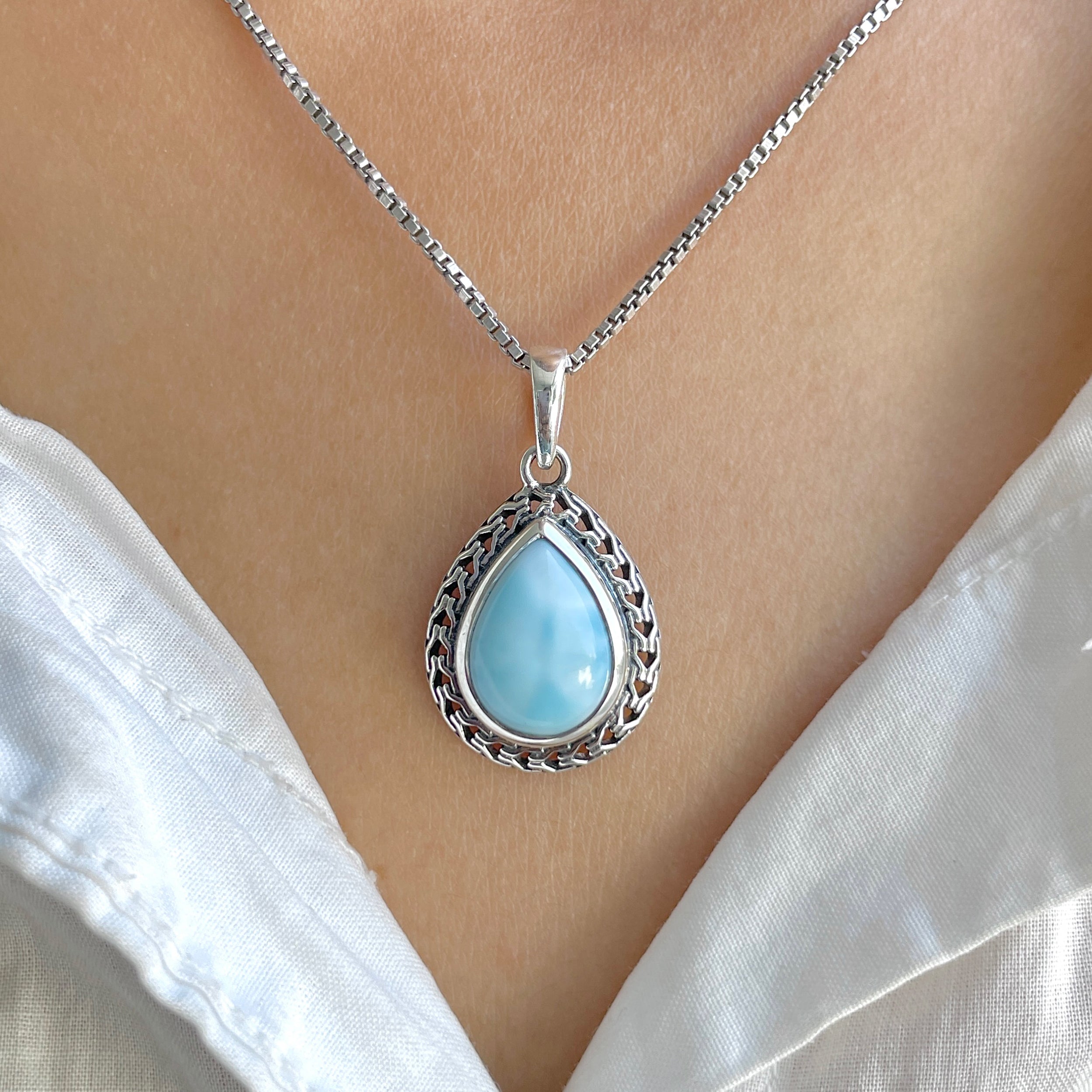 Larimar Pendant (LAR-RDP-87.)