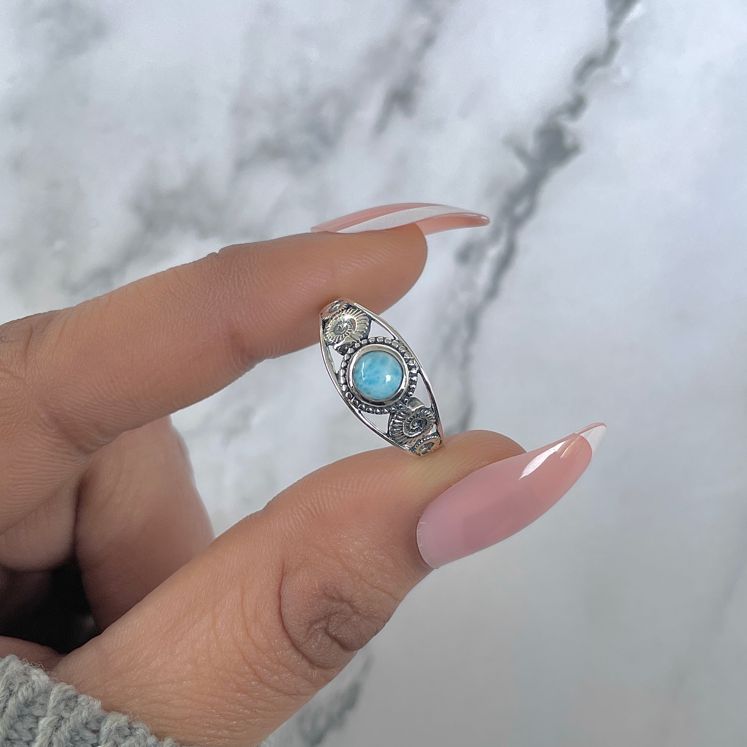 Larimar Ring-(LAR-RDR-68.)
