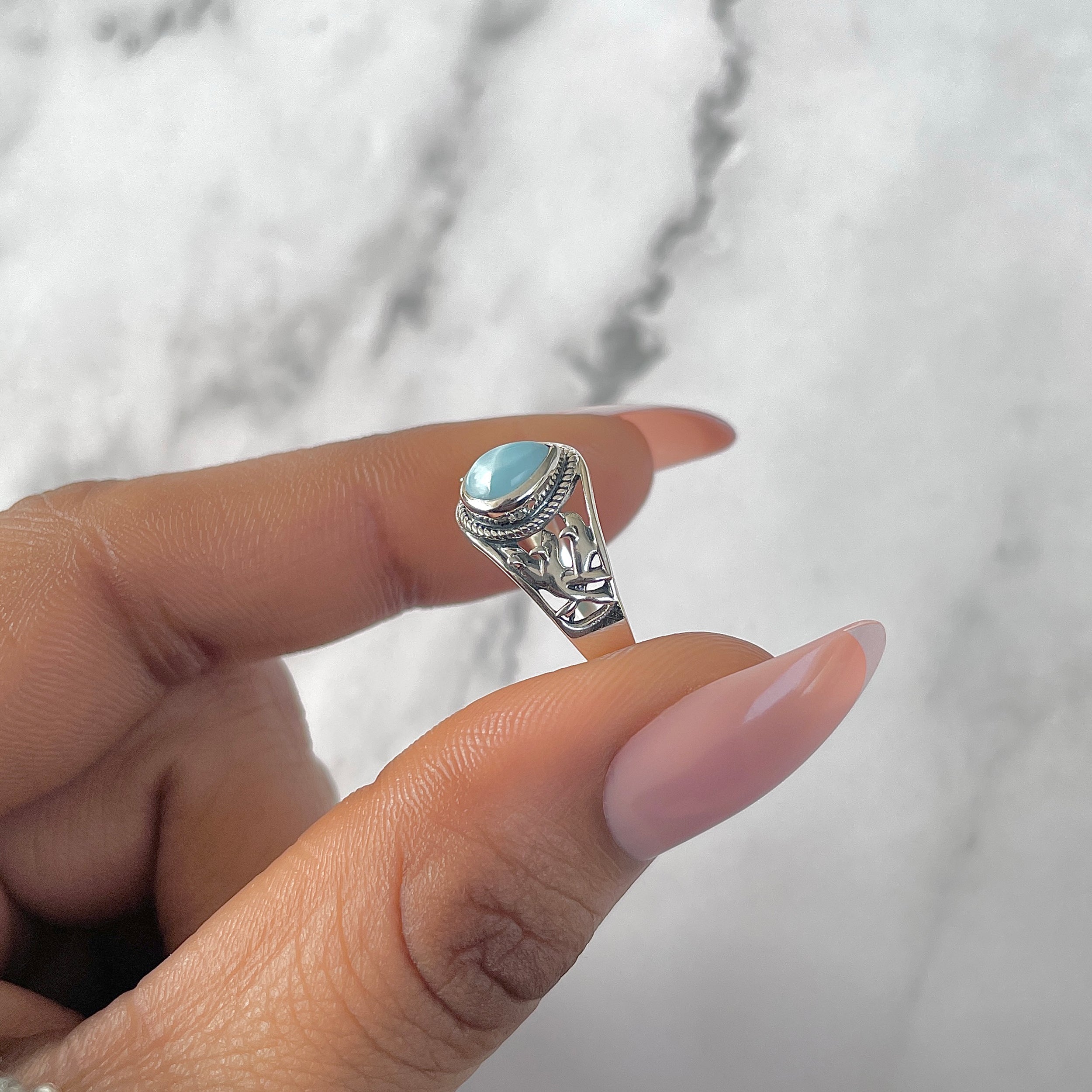 Larimar Ring-(LAR-RDR-71.)