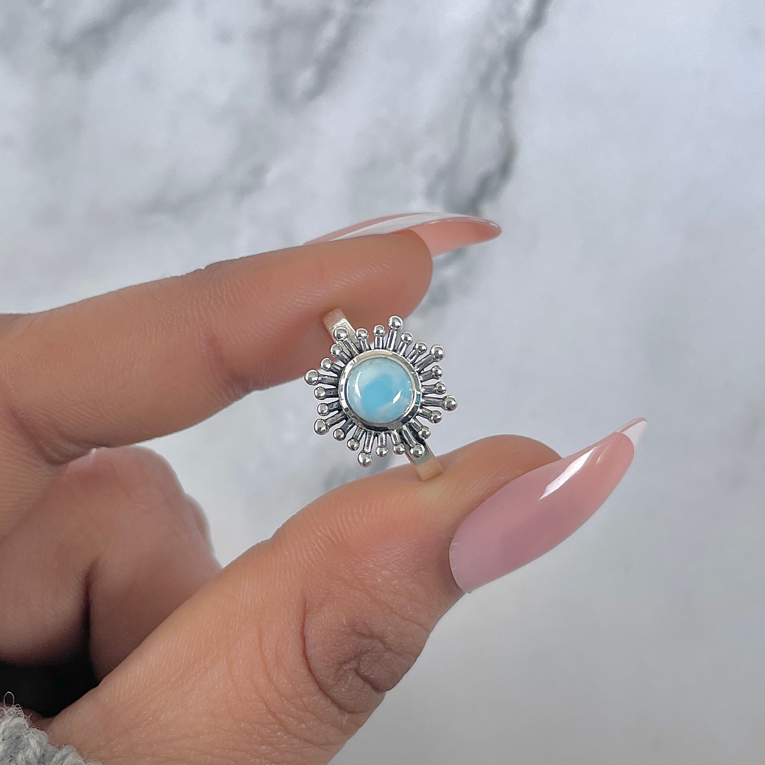 Larimar Ring-(LAR-RDR-842.)