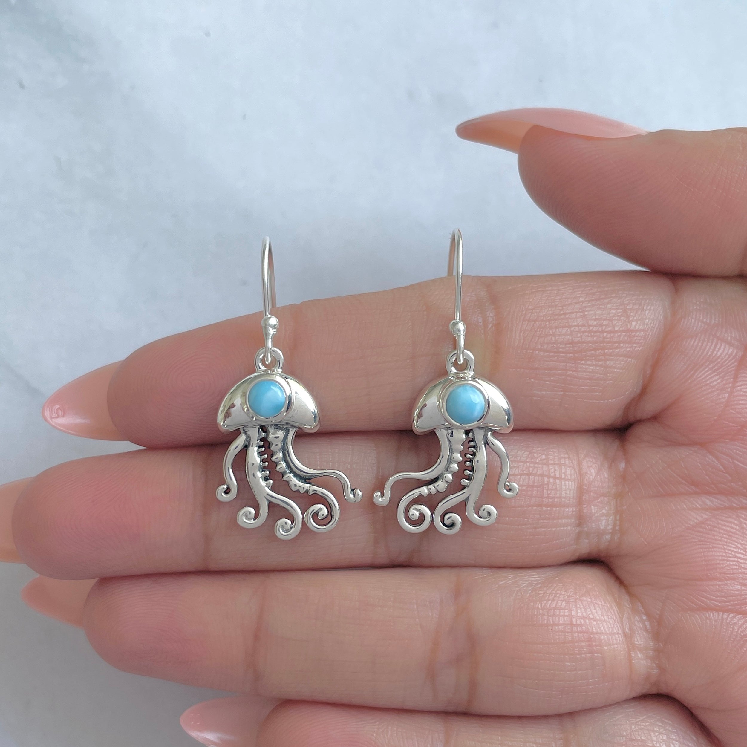 Larimar Earring (LAR-RUE-47.)