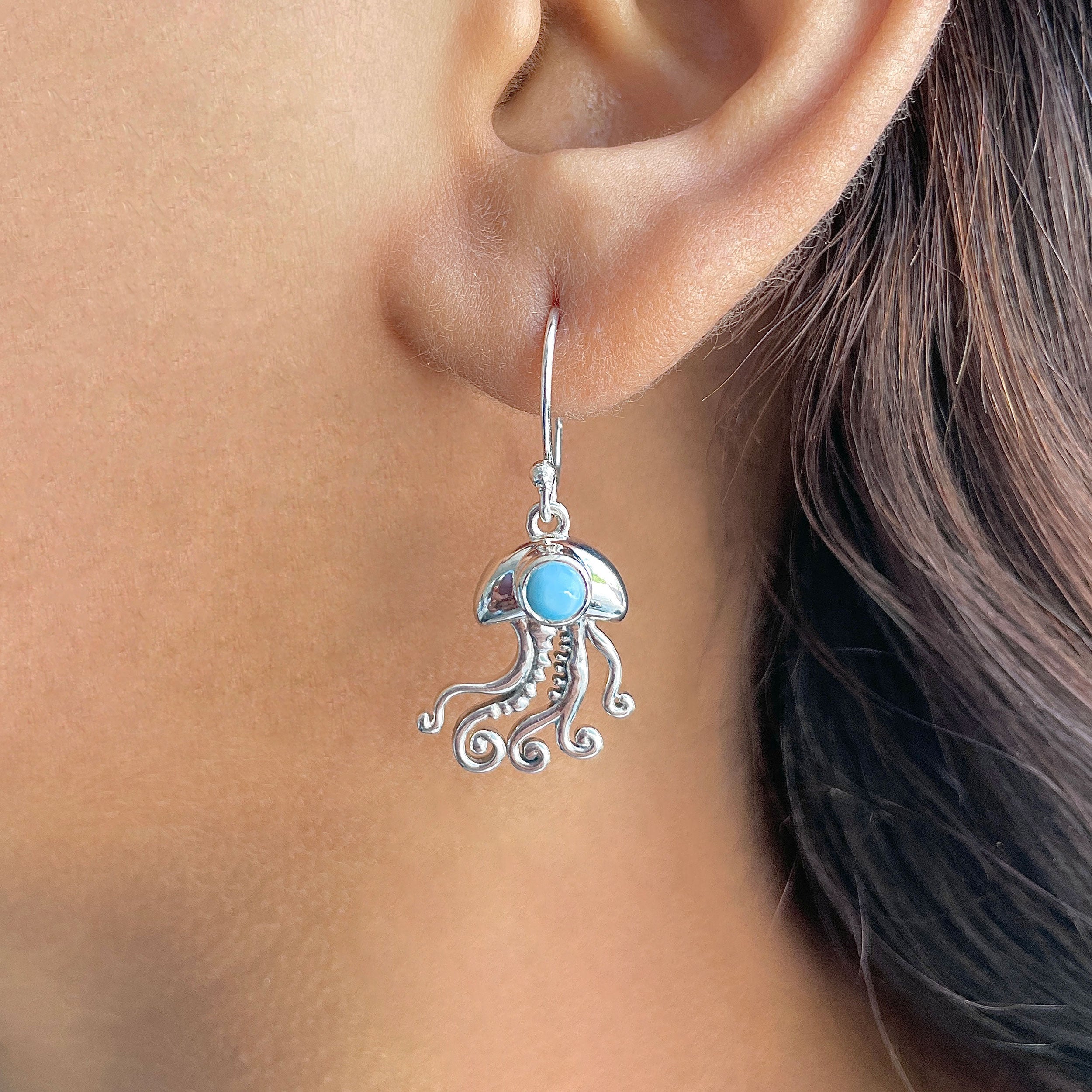 Larimar Earring (LAR-RUE-47.)