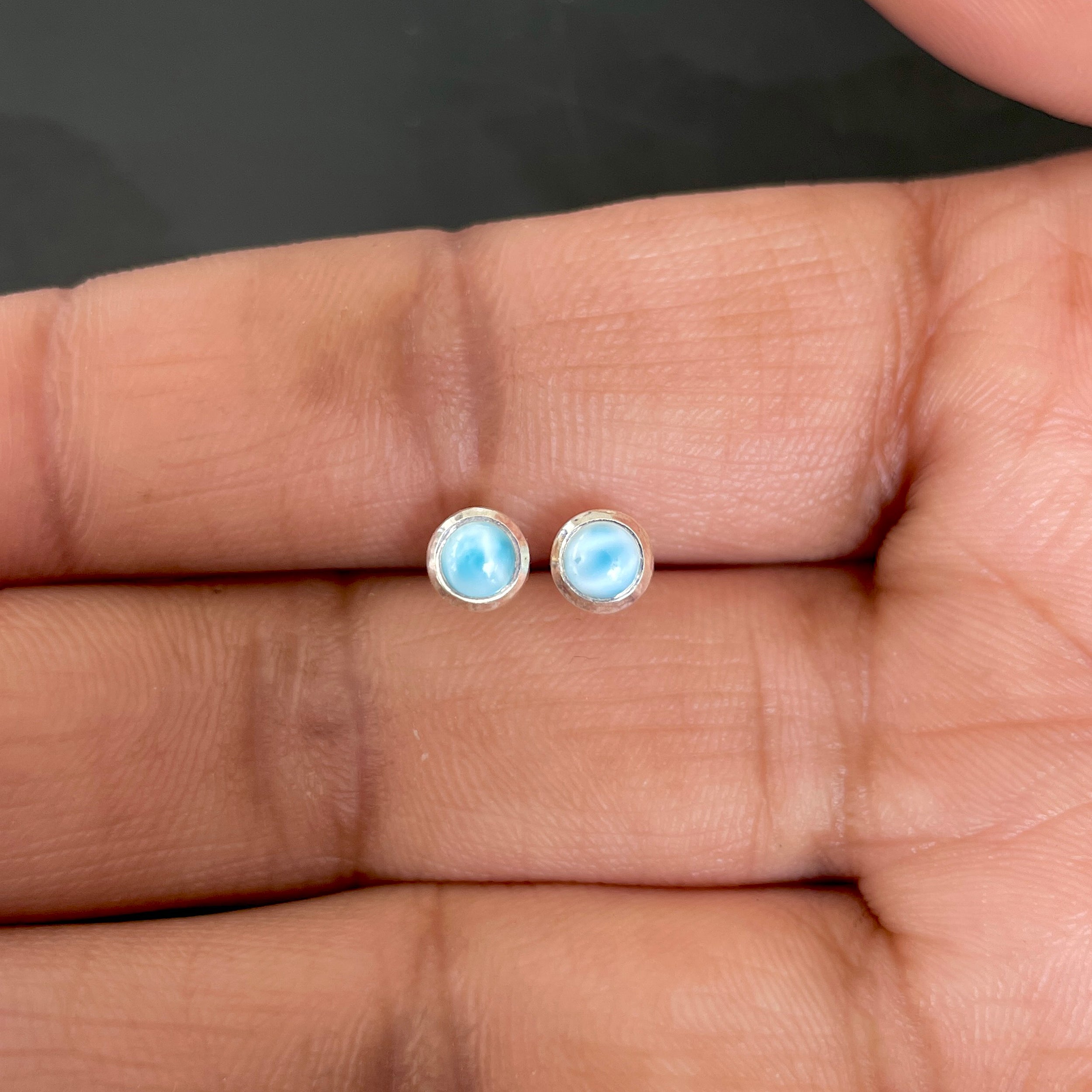 Larimar Stud Earring-(LAR-SE-1072.)