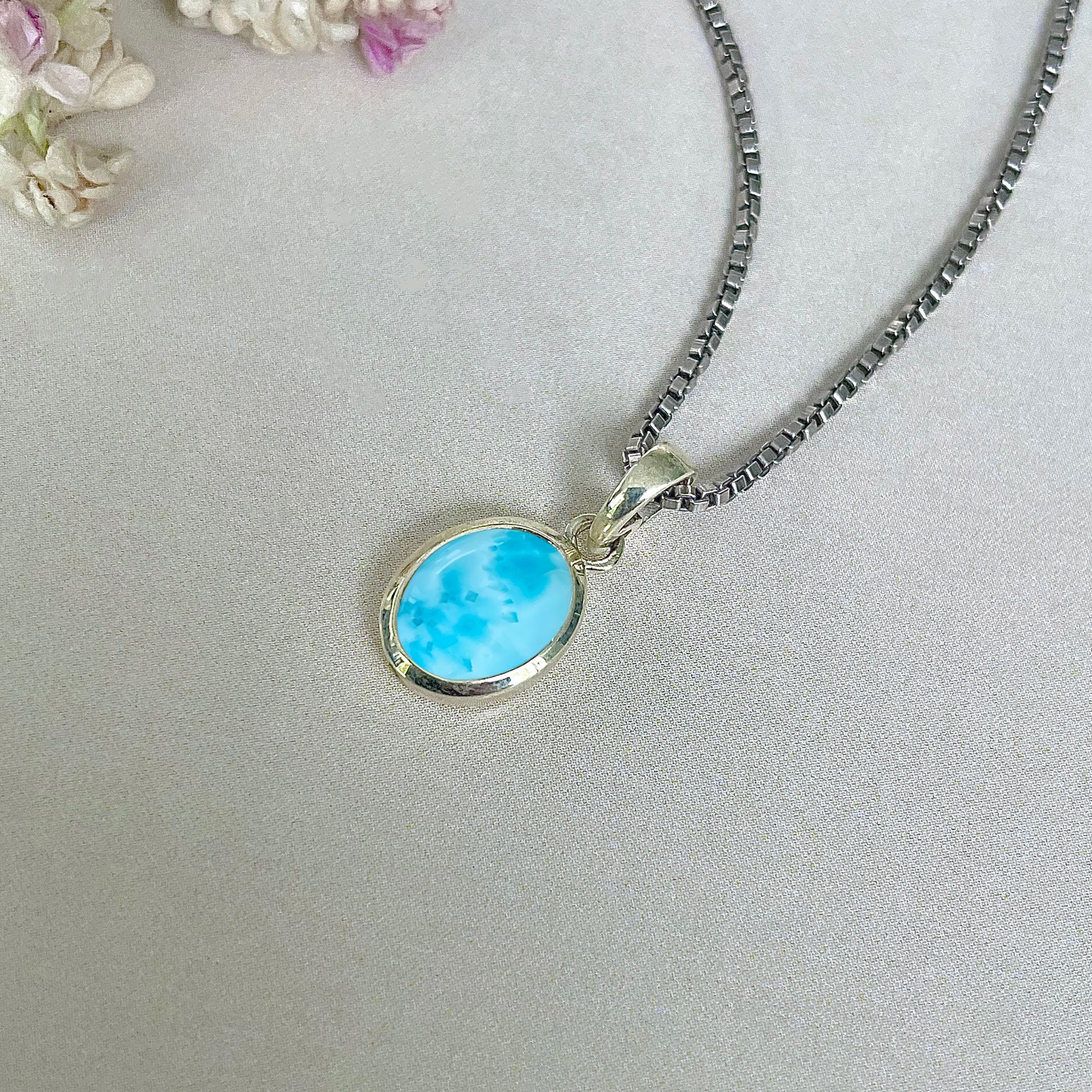 Larimar Pendant-(LAR-SP-682.)