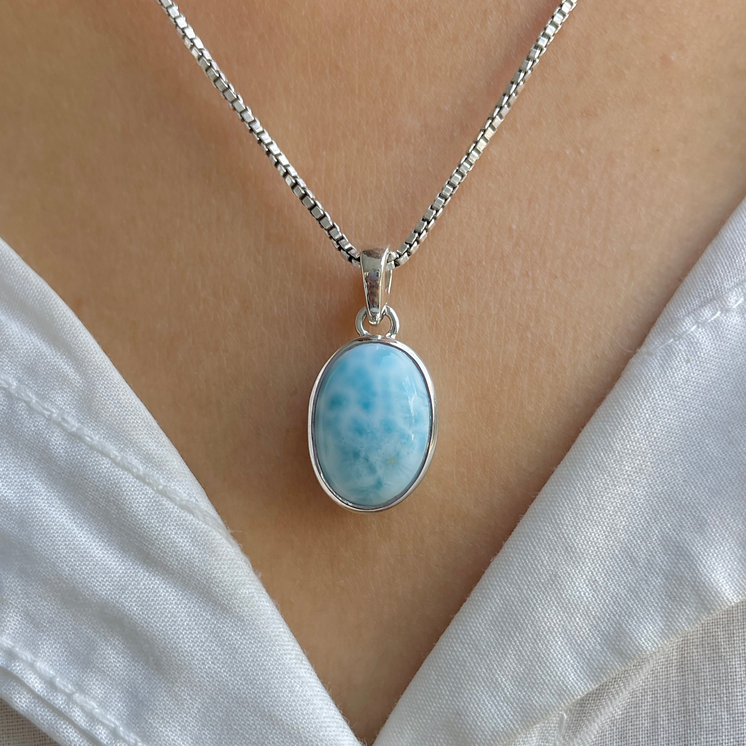 Larimar Pendant-(LAR-SP-686.)