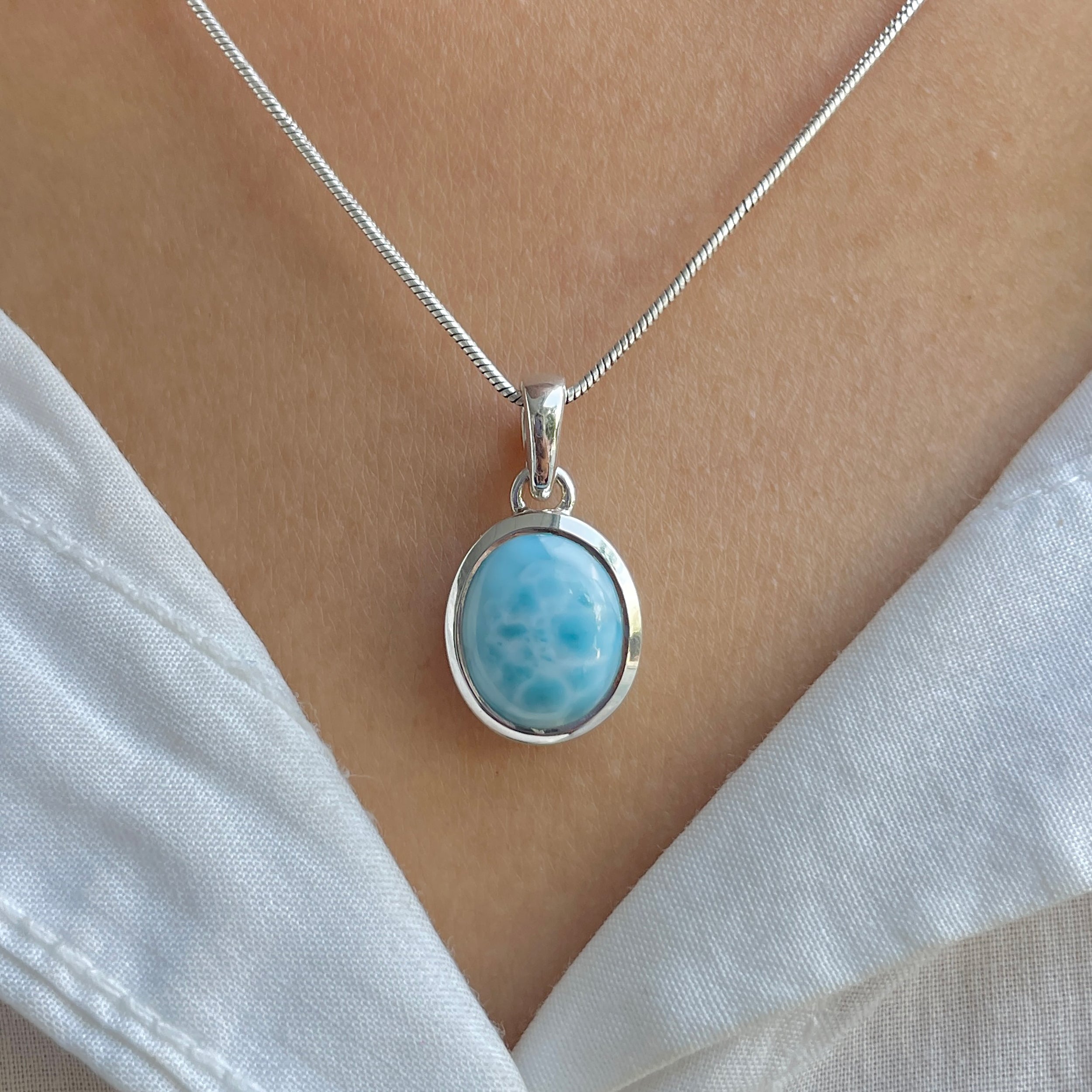 Larimar Pendant-(LAR-SP-687.)
