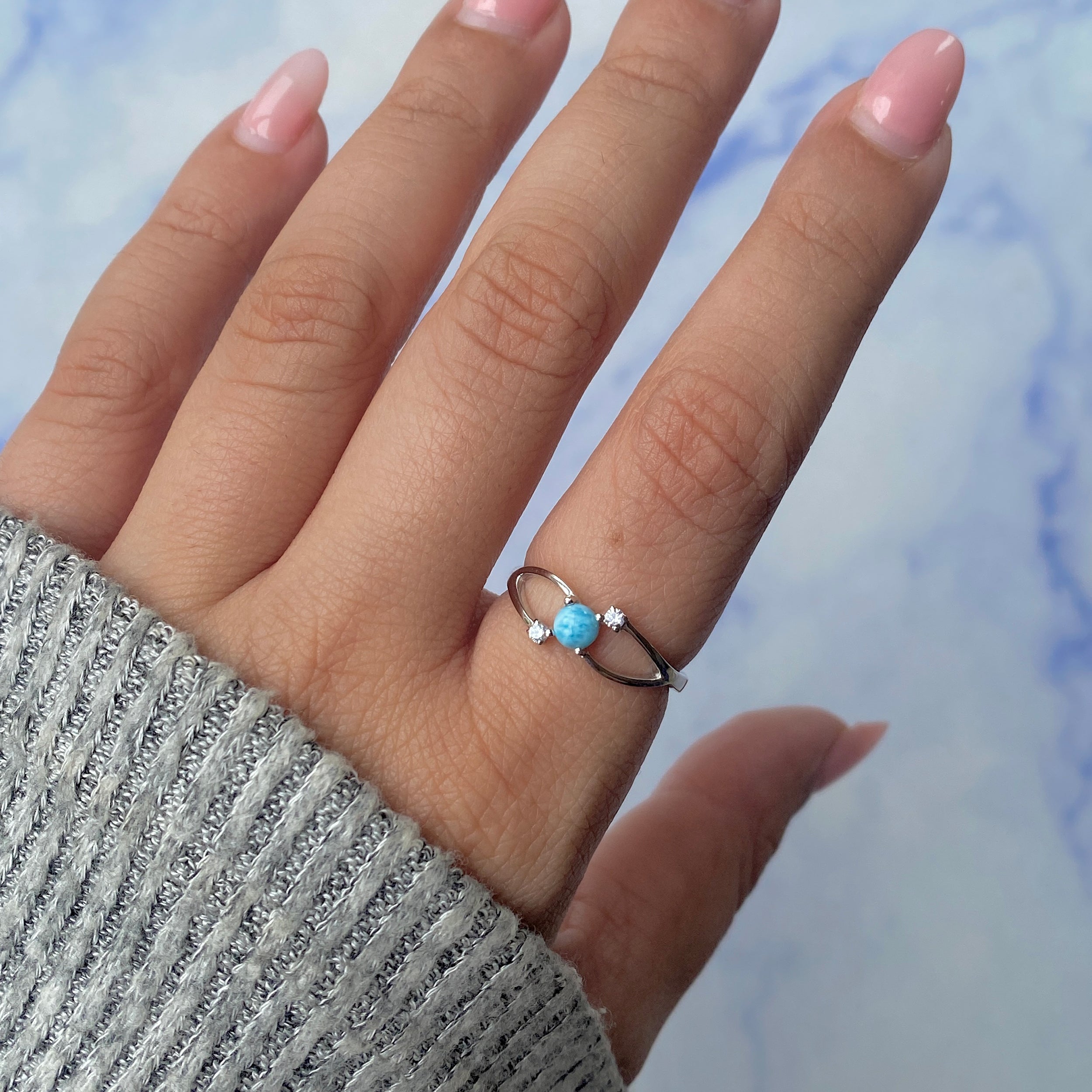 Larimar Ring-(LAR-SR-1712.)