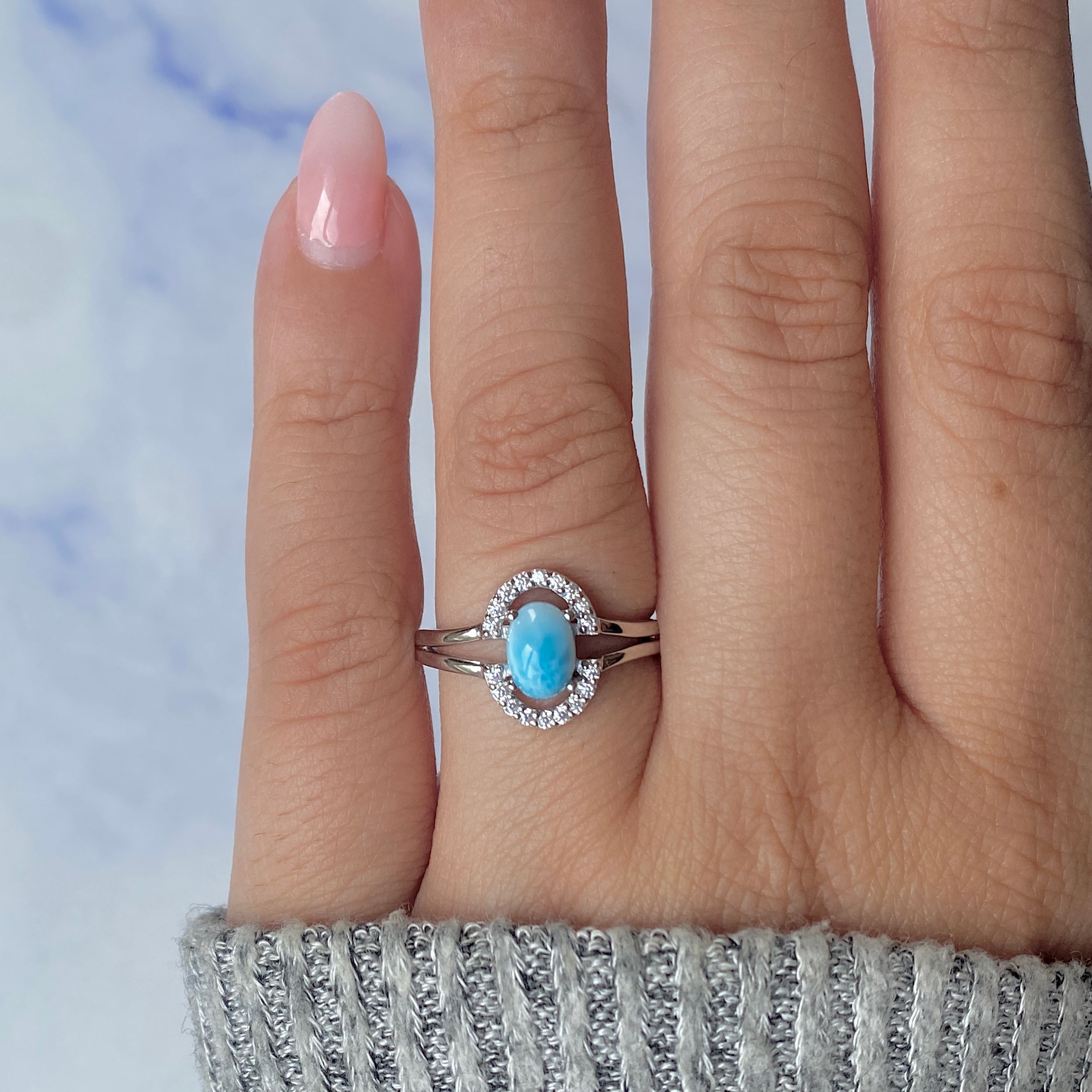 Larimar Ring-(LAR-SR-1802.)