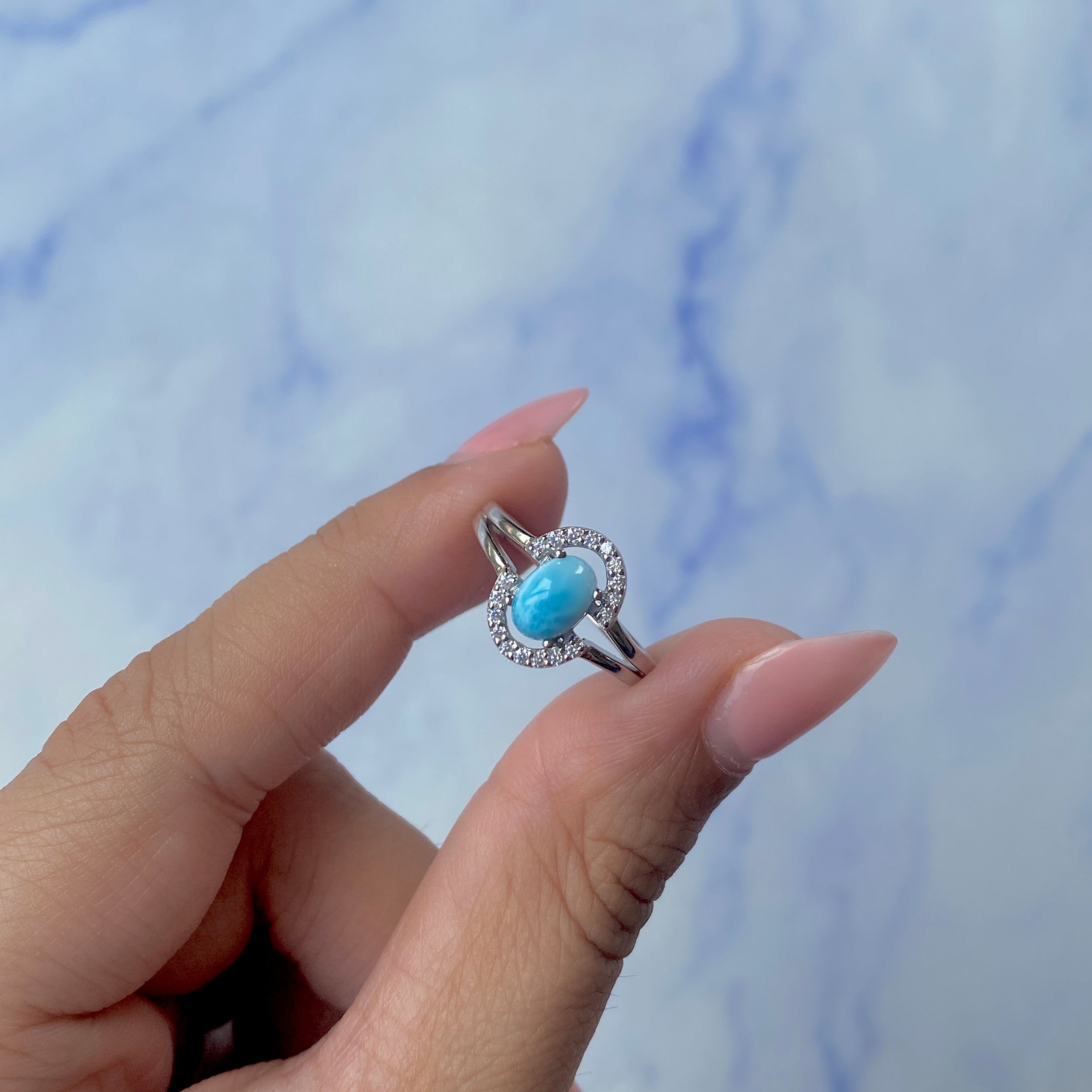 Larimar Ring-(LAR-SR-1802.)