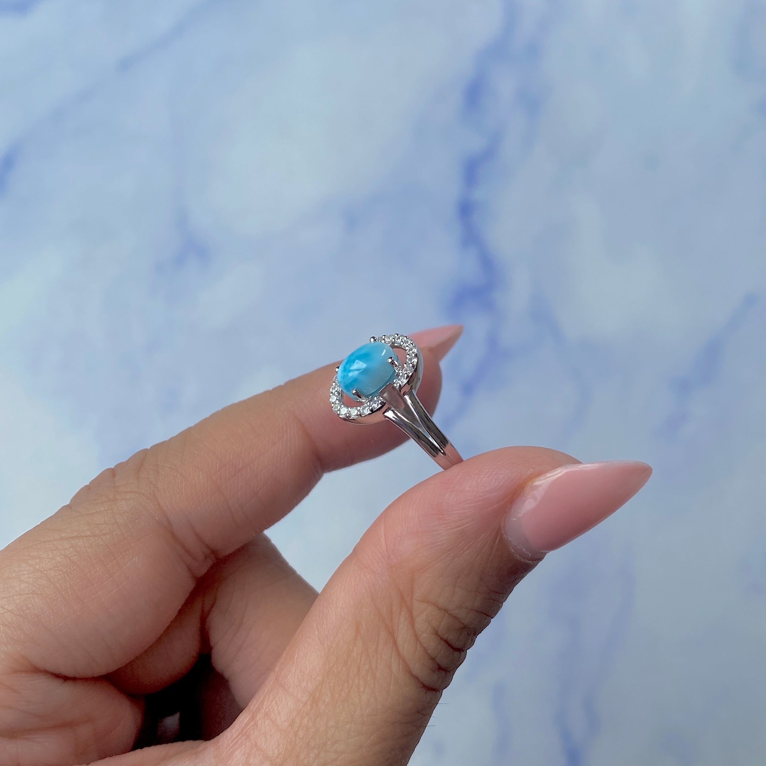 Larimar Ring-(LAR-SR-1802.)