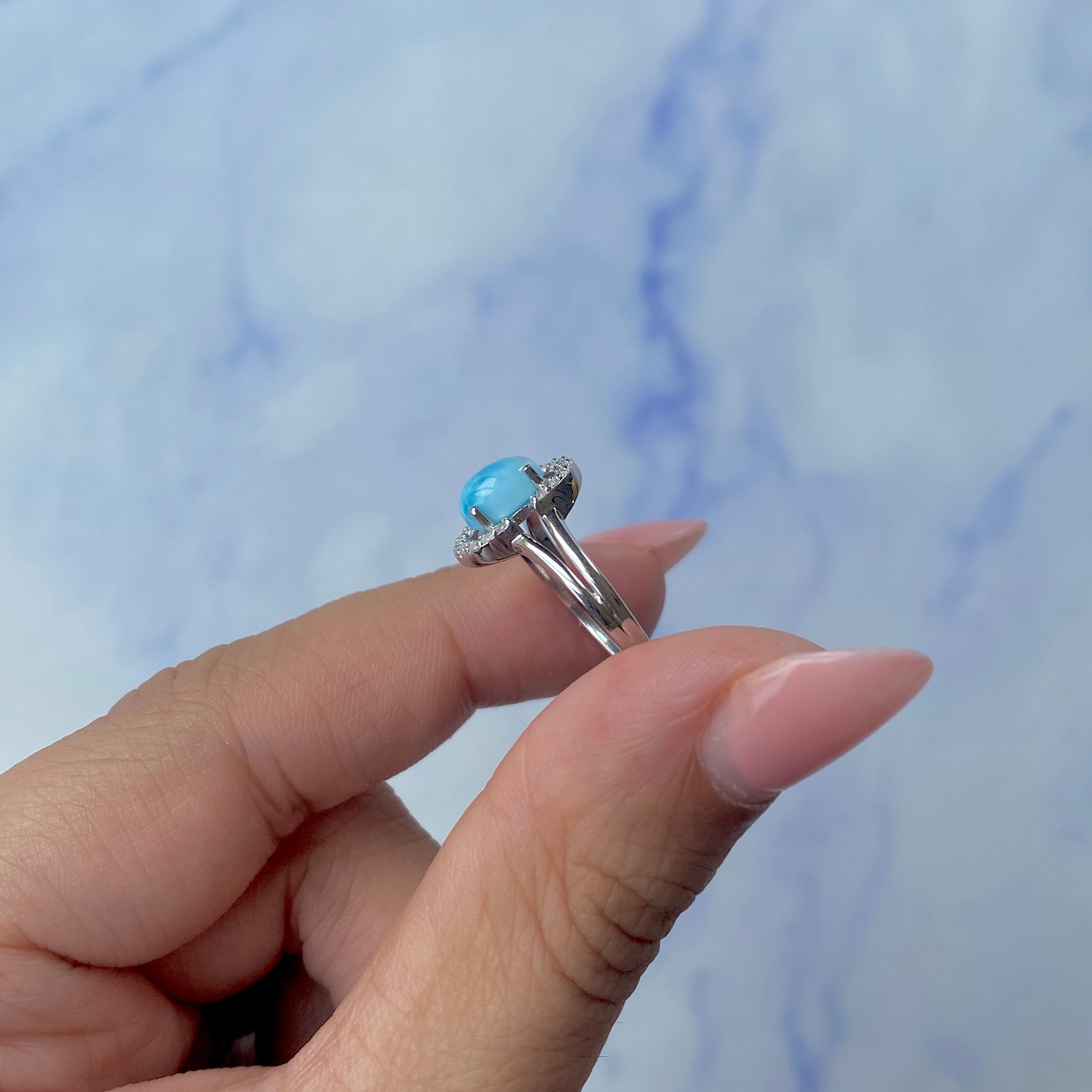 Larimar Ring-(LAR-SR-1802.)