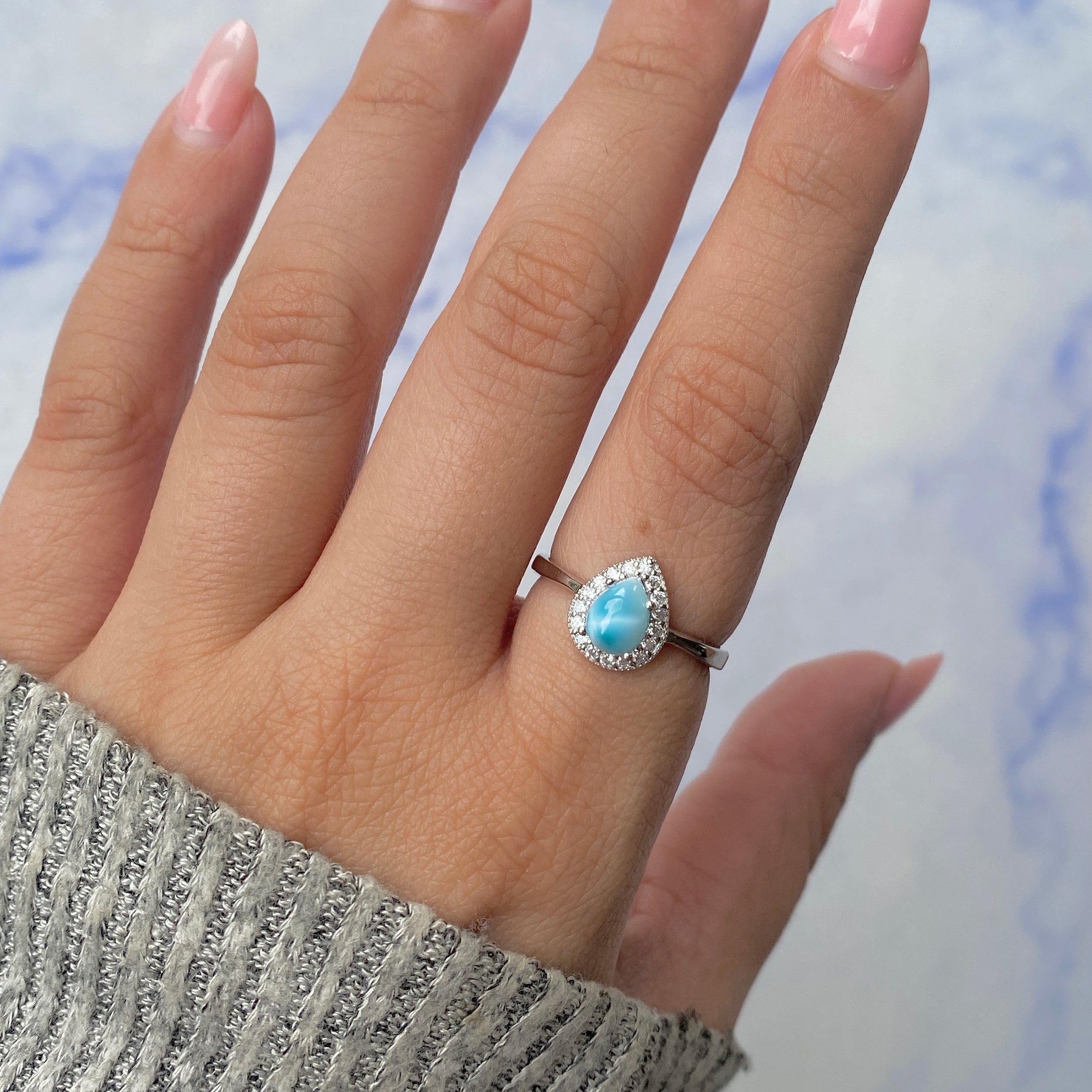 Larimar Ring-(LAR-SR-1804.)