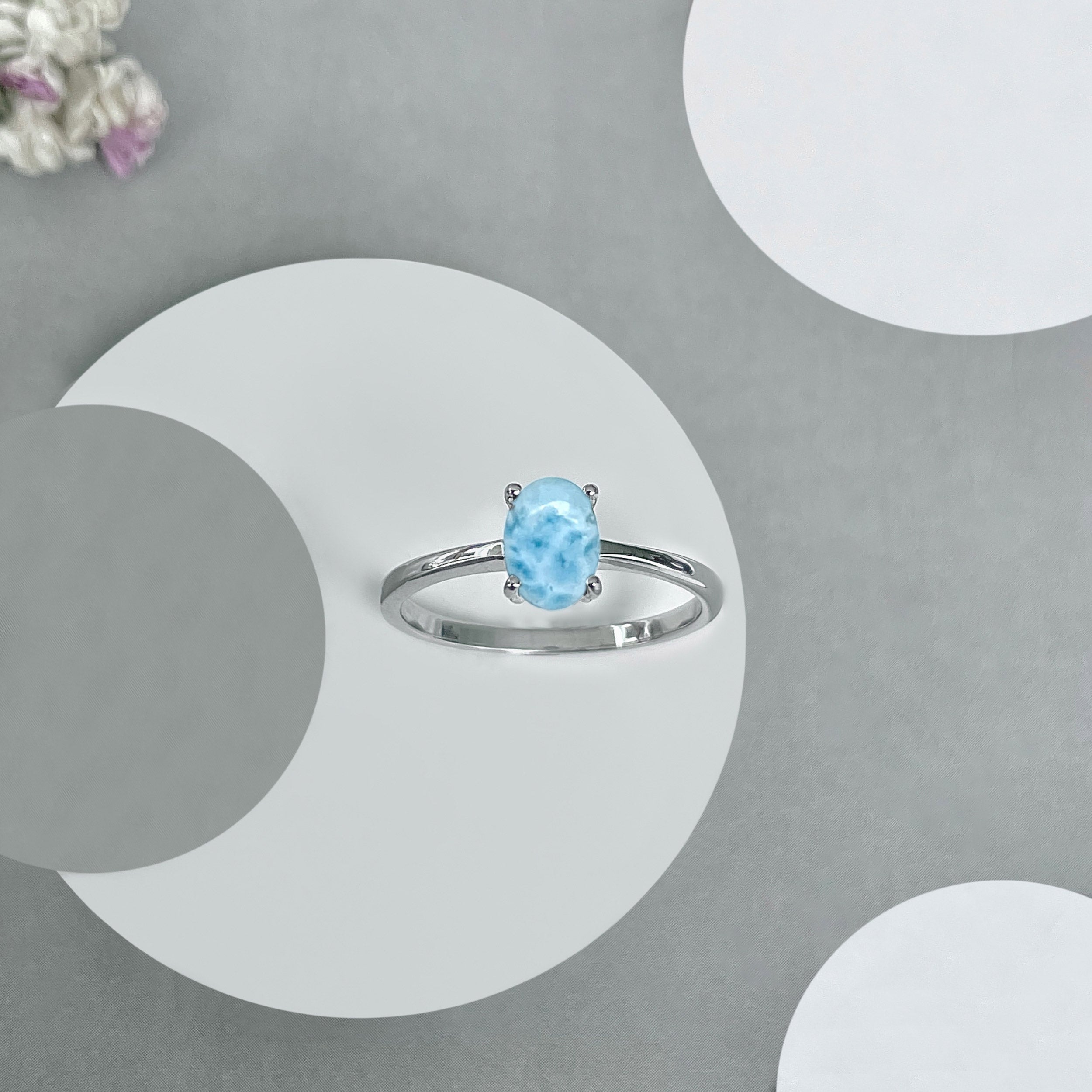 Larimar Ring-(LAR-SR-2515.) – Sagacia Jewelry