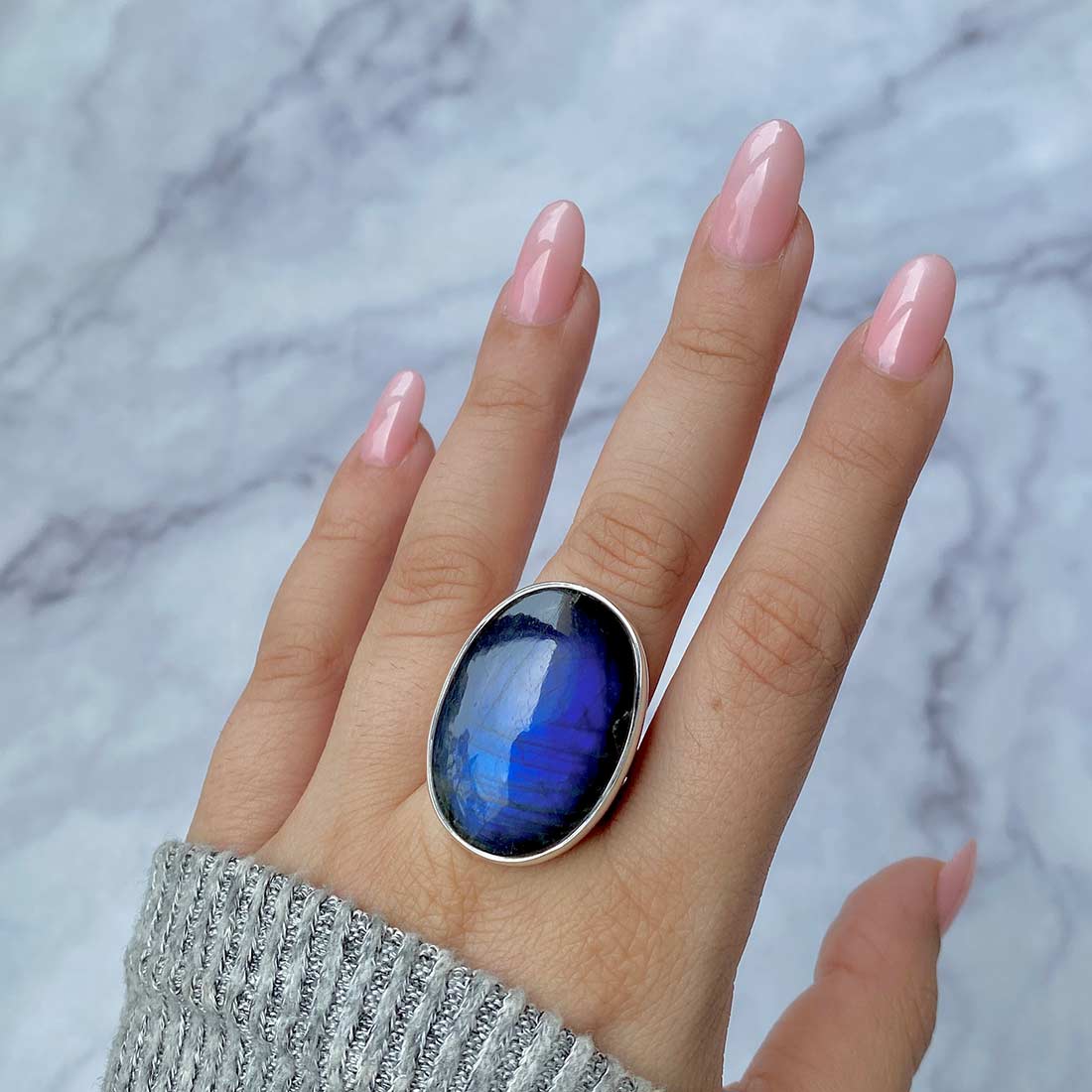 Labradorite Adjustable Ring-(LBD-R-45.)