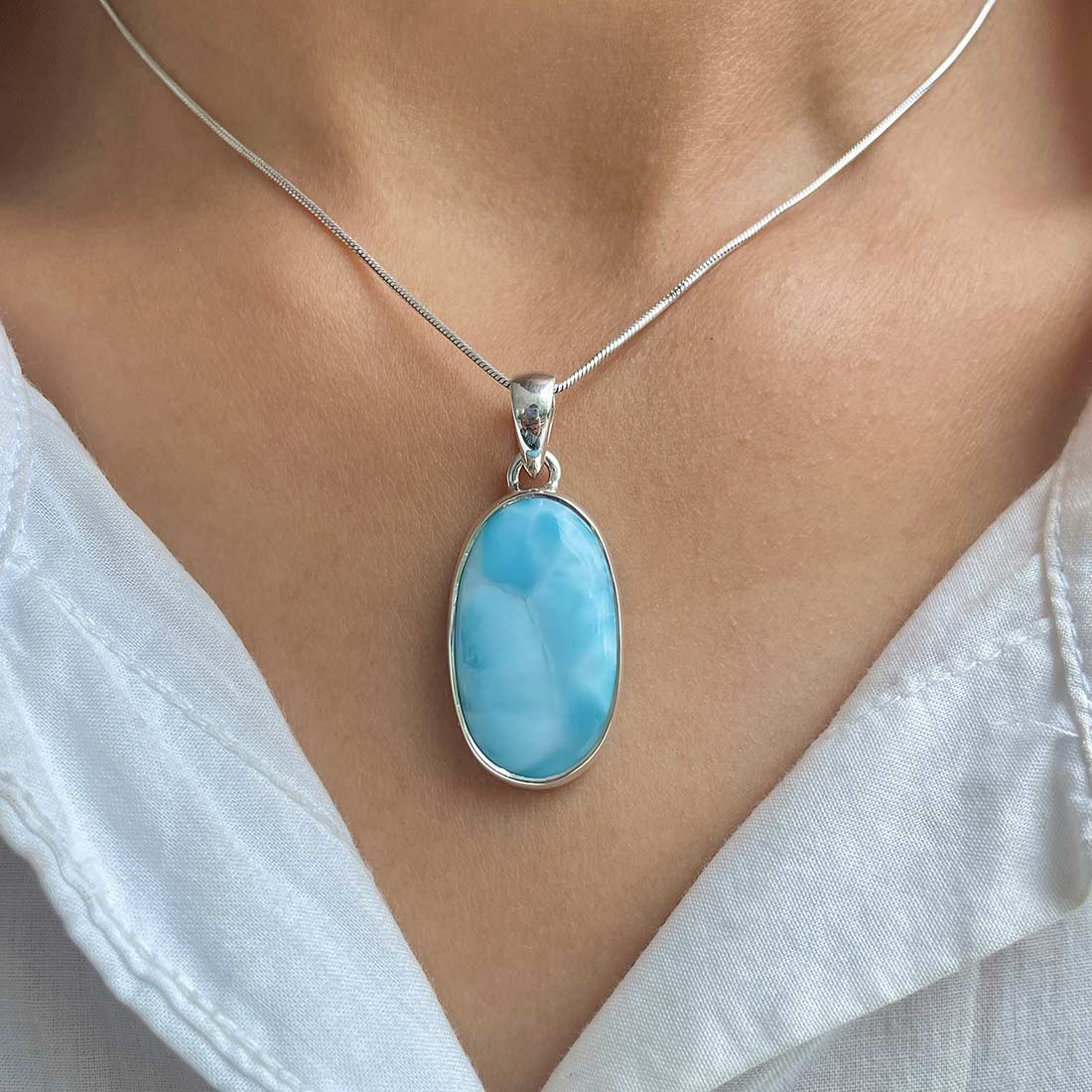 Larimar Pendant-(LBS-P-1.)