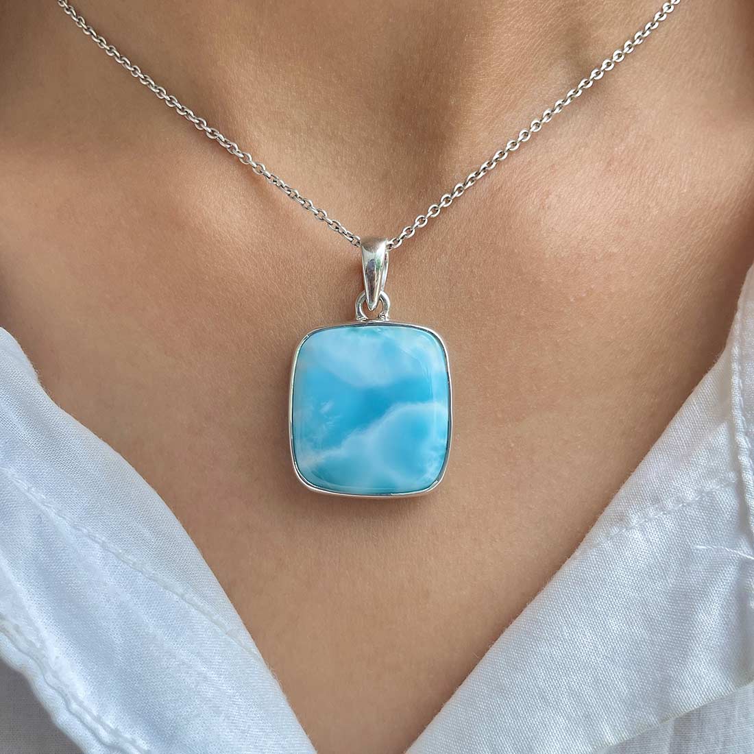 Larimar Pendant-(LBS-P-11.)