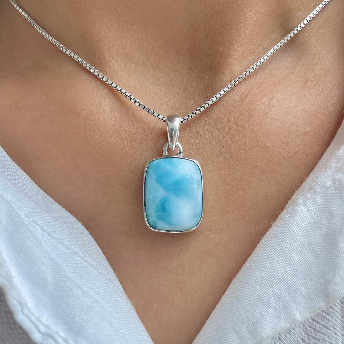 Larimar Pendant-(LBS-P-13.)