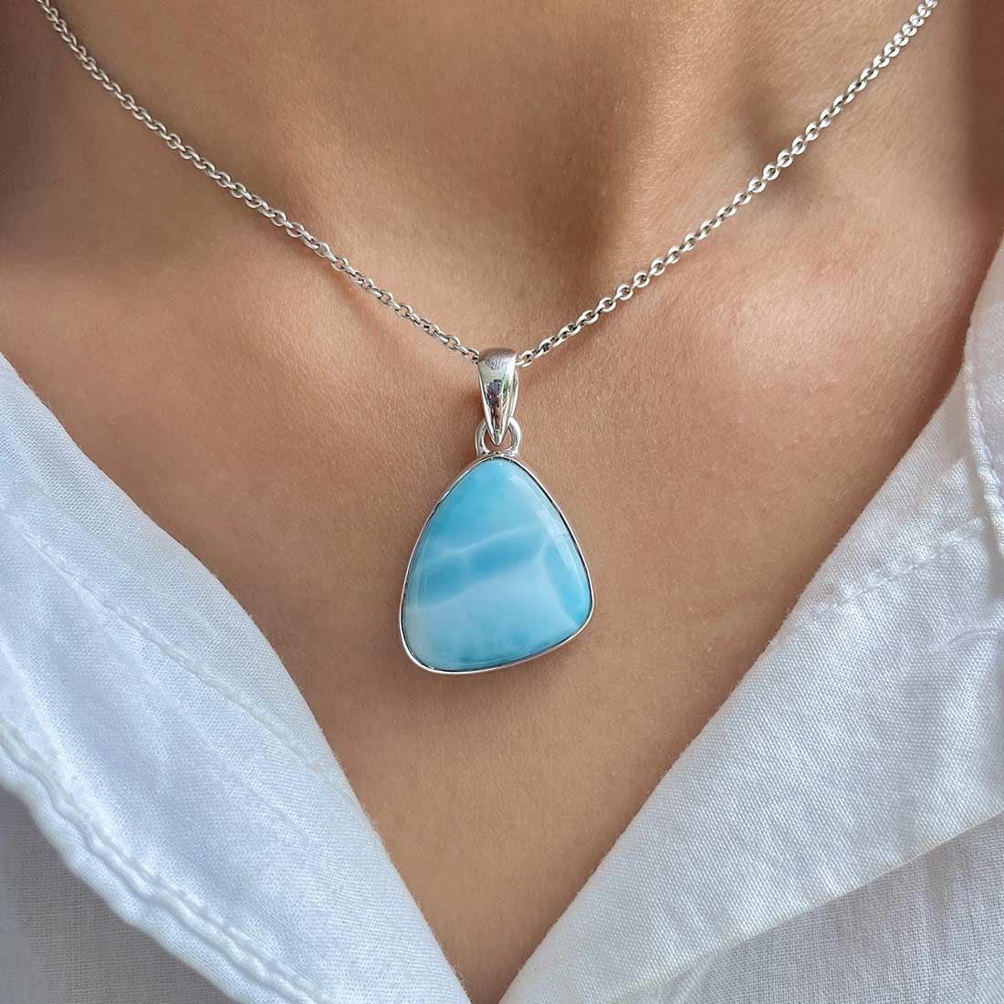 Larimar Pendant-(LBS-P-14.)