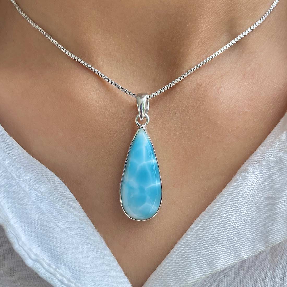 Larimar Pendant-(LBS-P-16.)