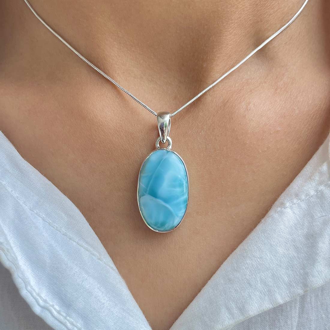 Larimar Pendant-(LBS-P-18.)