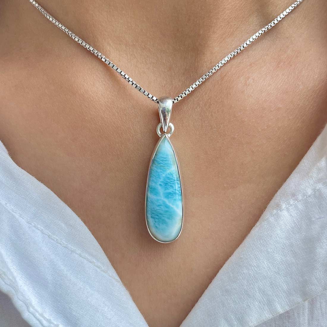 Larimar Pendant-(LBS-P-19.)