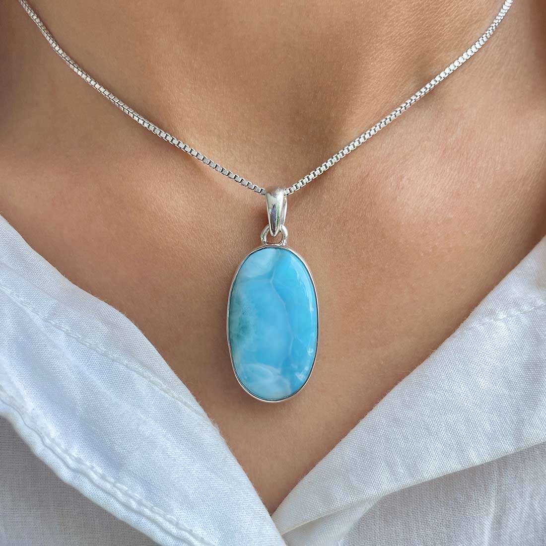Larimar Pendant-(LBS-P-22.)