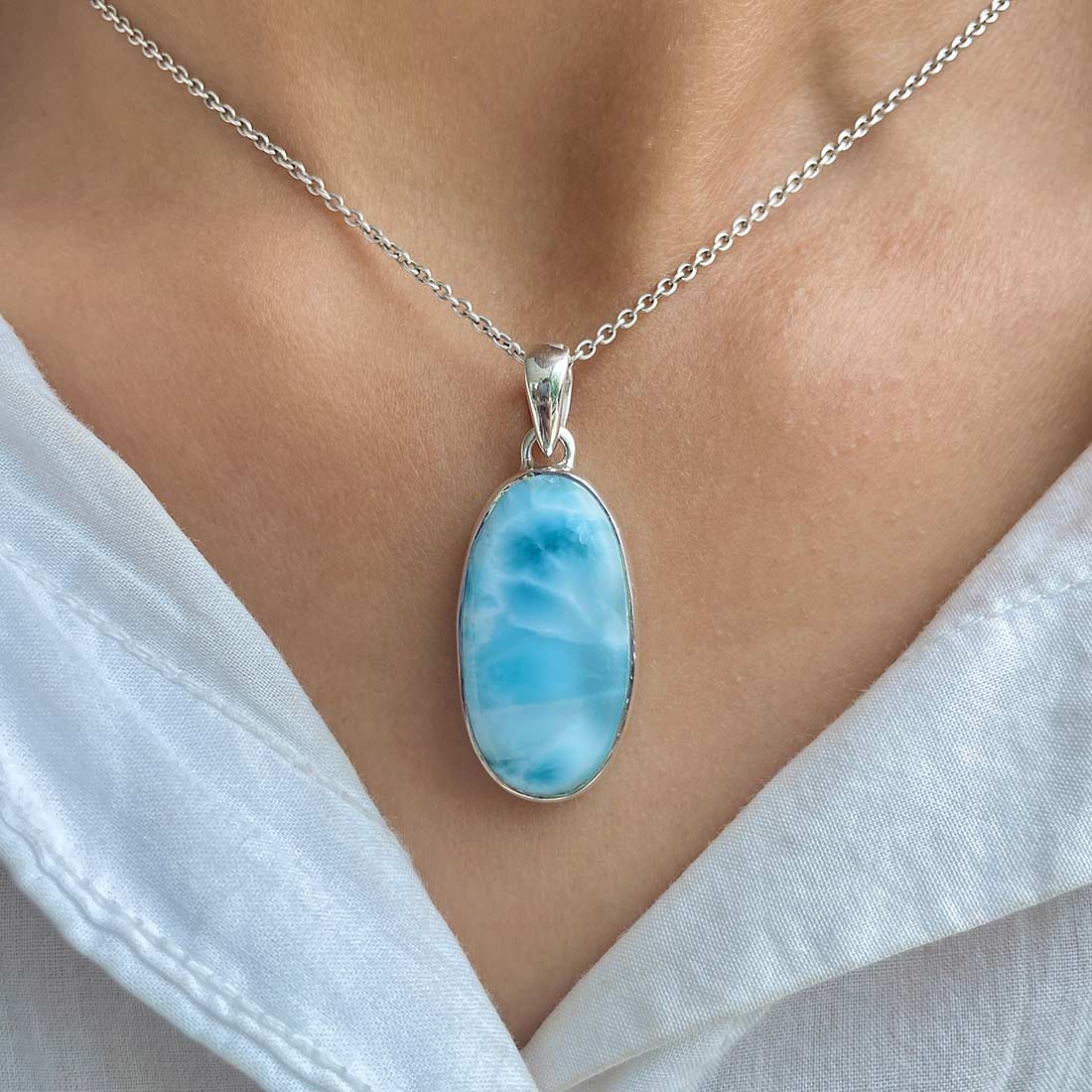 Larimar Pendant-(LBS-P-23.)