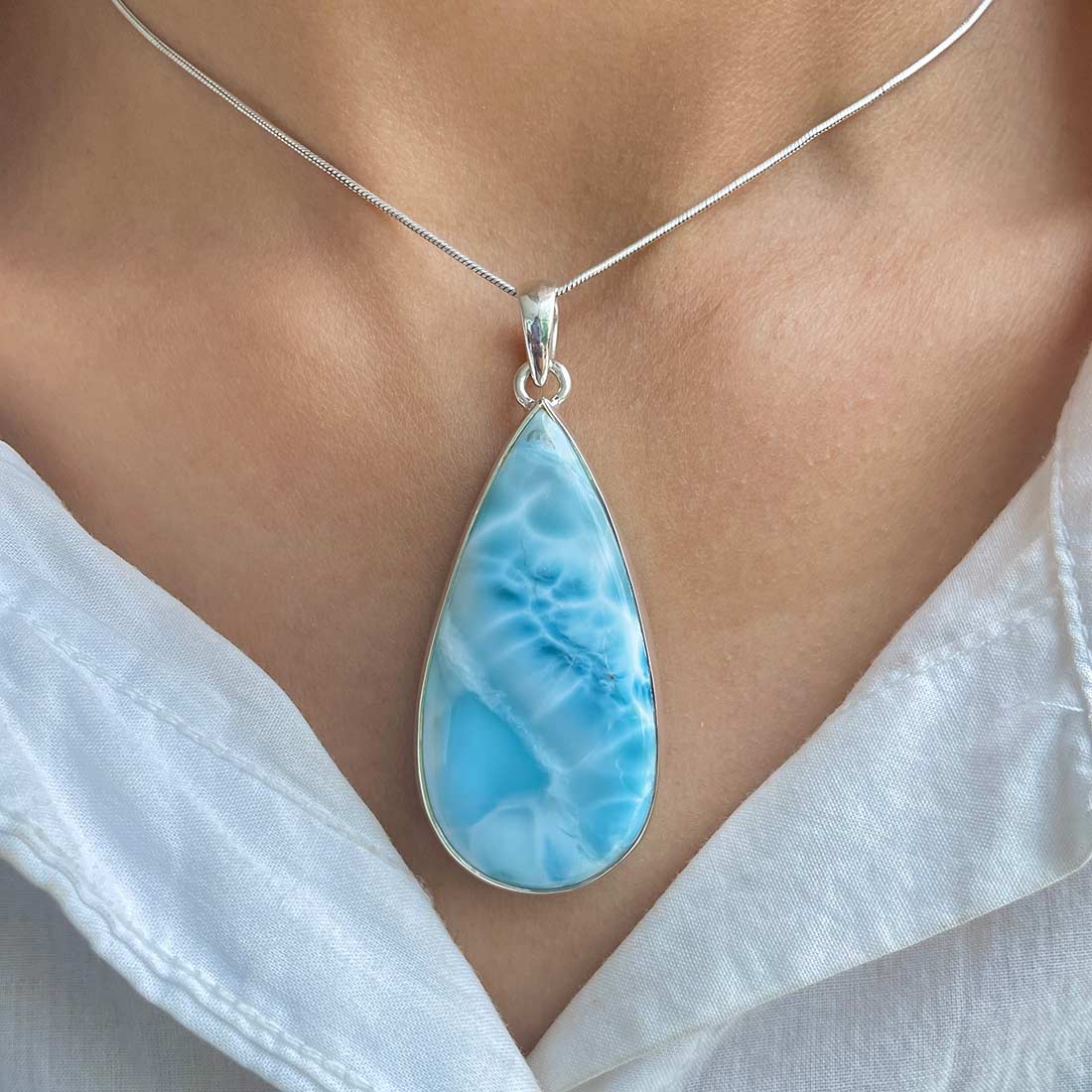 Larimar Pendant-(LBS-P-29.)