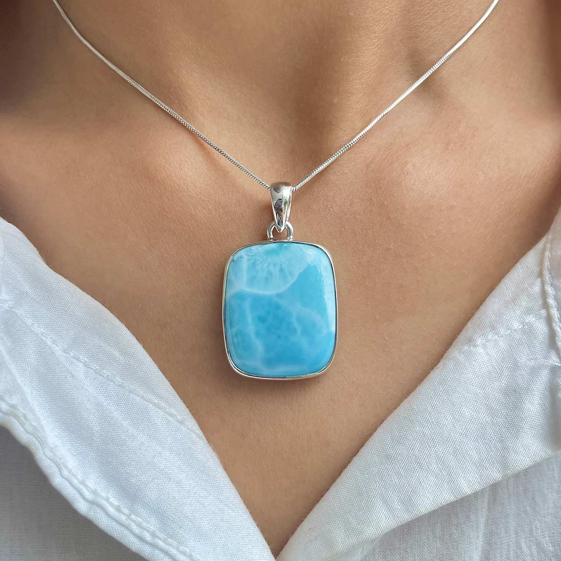 Larimar Pendant-(LBS-P-3.)