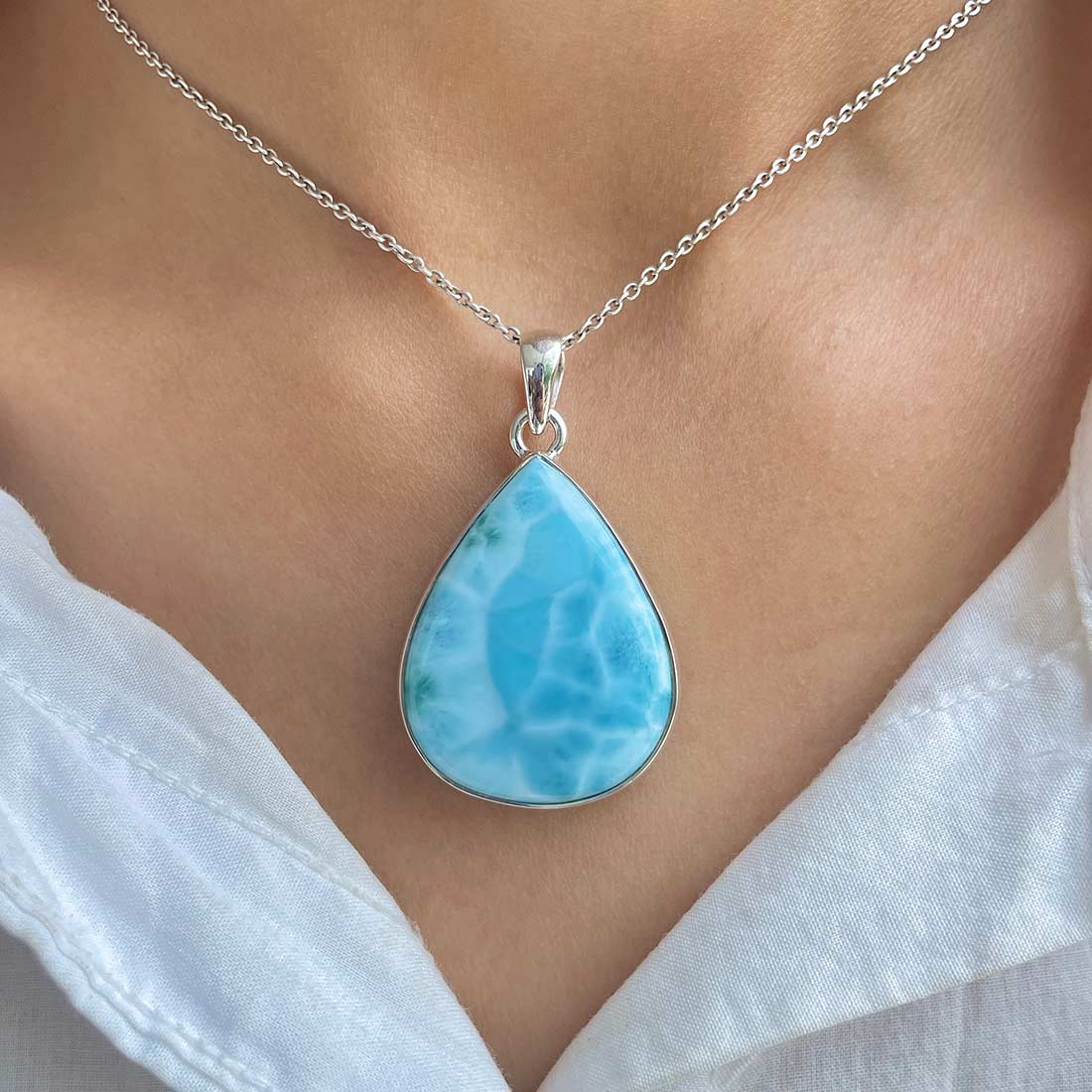 Larimar Pendant-(LBS-P-31.)