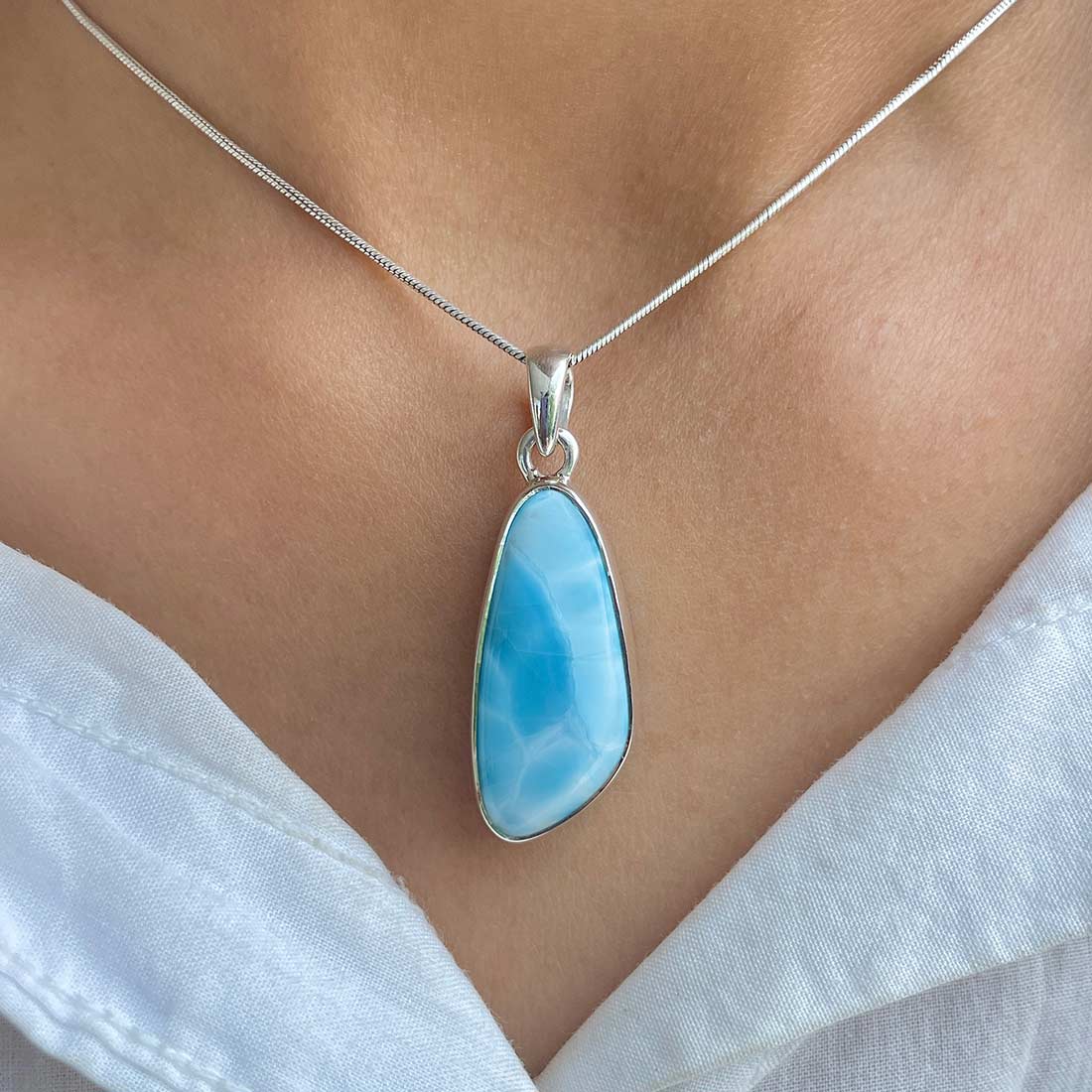 Larimar Pendant-(LBS-P-33.)
