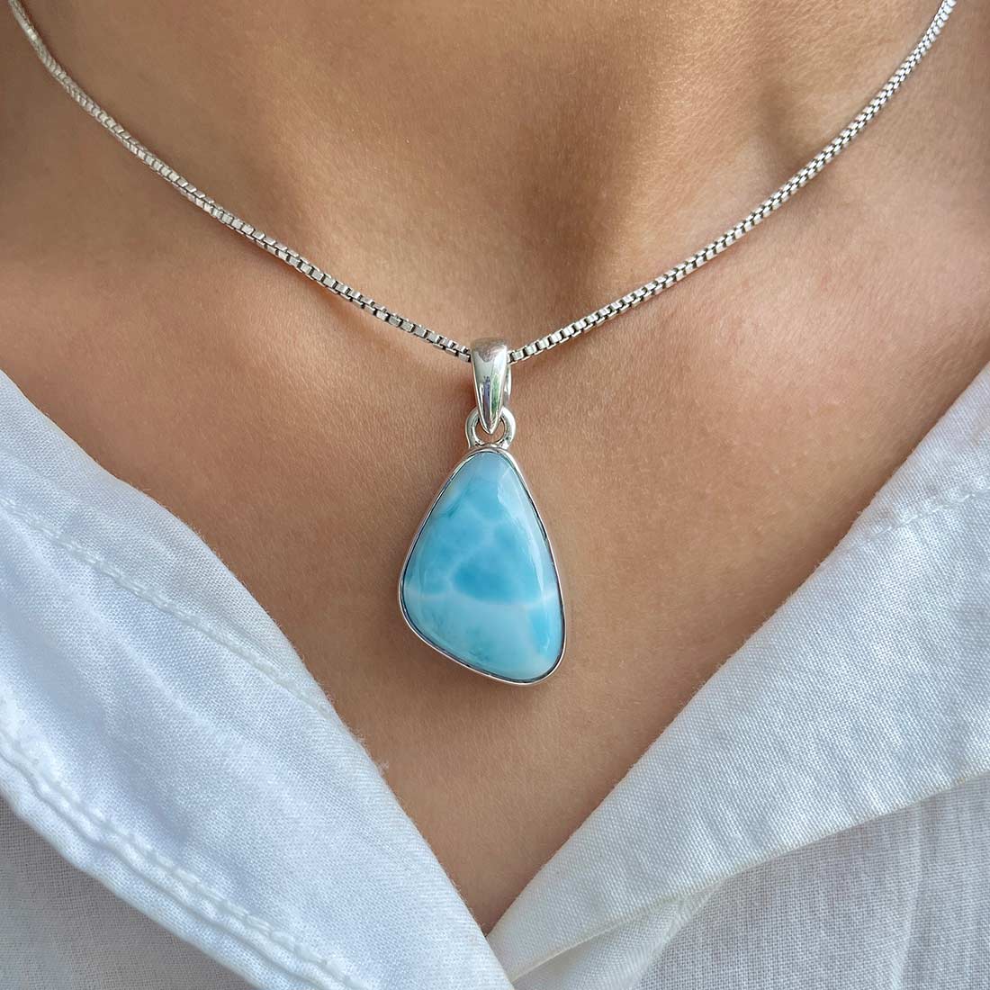 Larimar Pendant-(LBS-P-38.)