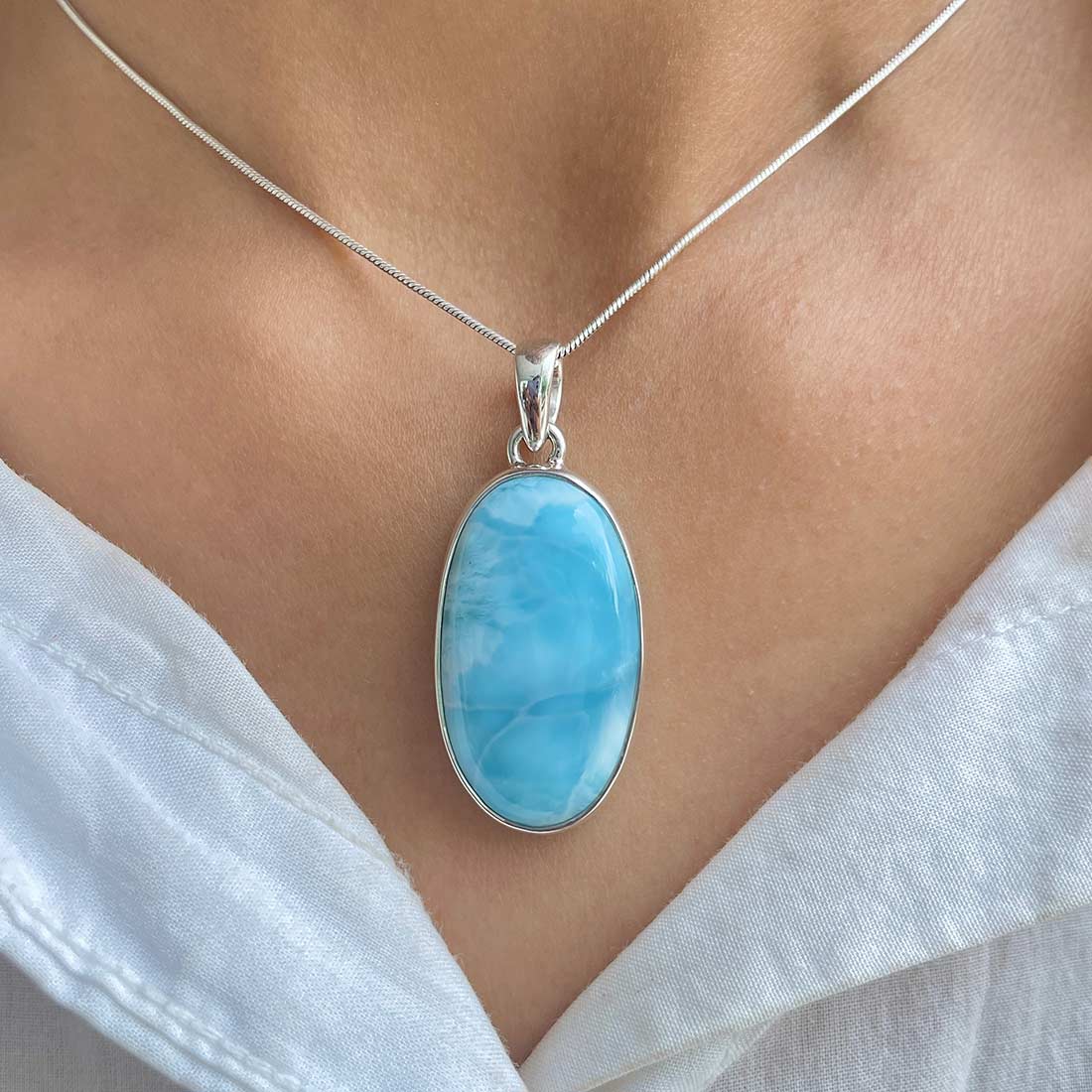 Larimar Pendant-(LBS-P-39.)