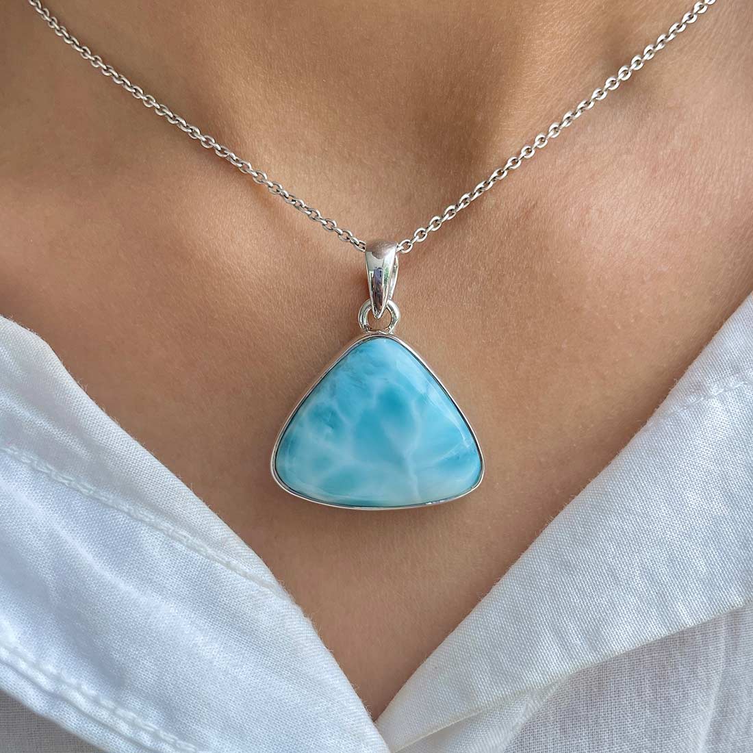 Larimar Pendant-(LBS-P-40.)